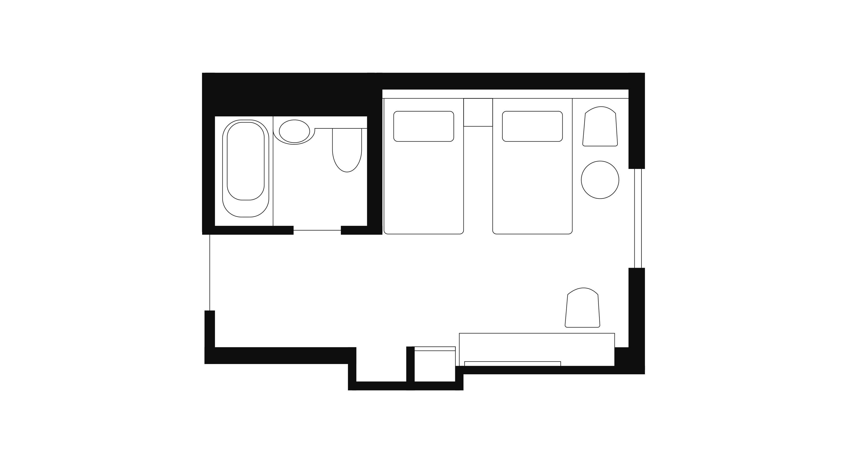 Floor plan: Executive Floor Standard Twin