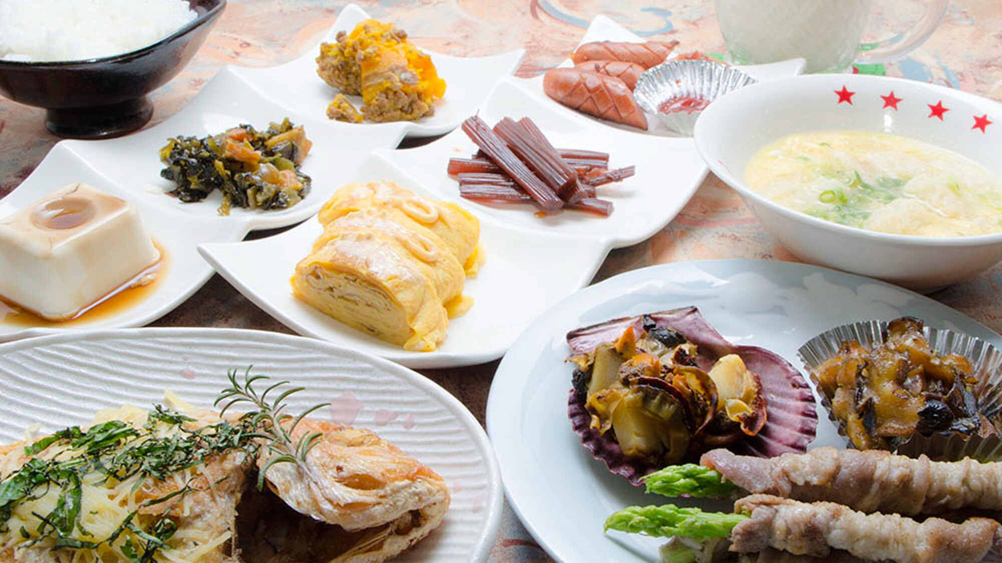 *[Breakfast example] Enjoy creative dishes using yellowtail porgy!