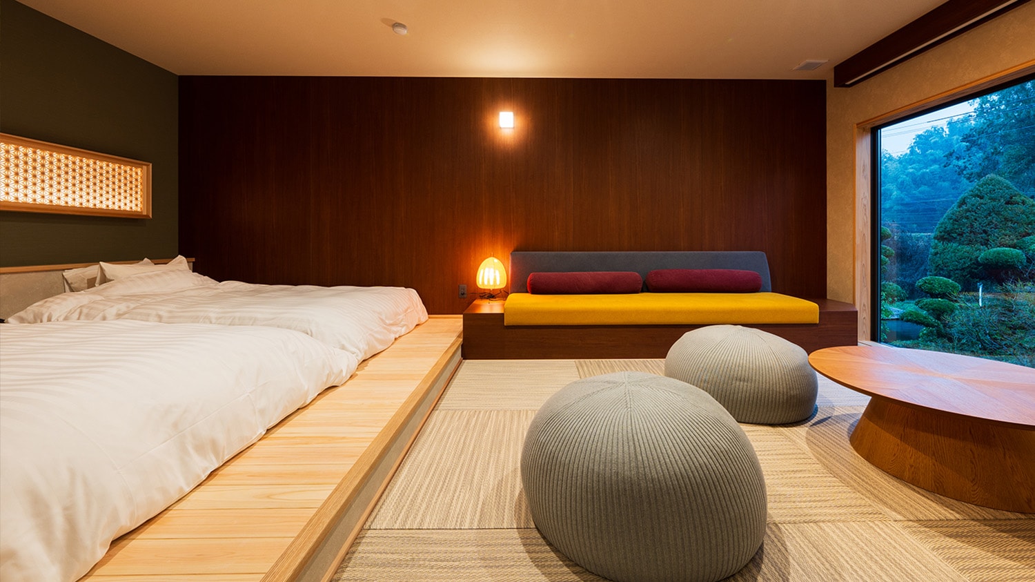 [Yanagi] Japanese-Western style room with semi-open-air bath completed in 2023