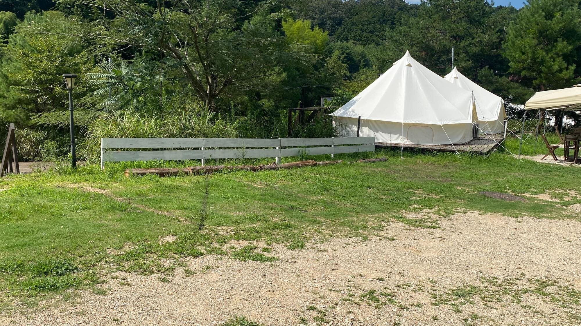 [Car entry OK] Cotton tent with wood deck <#5, #6> Parking lot