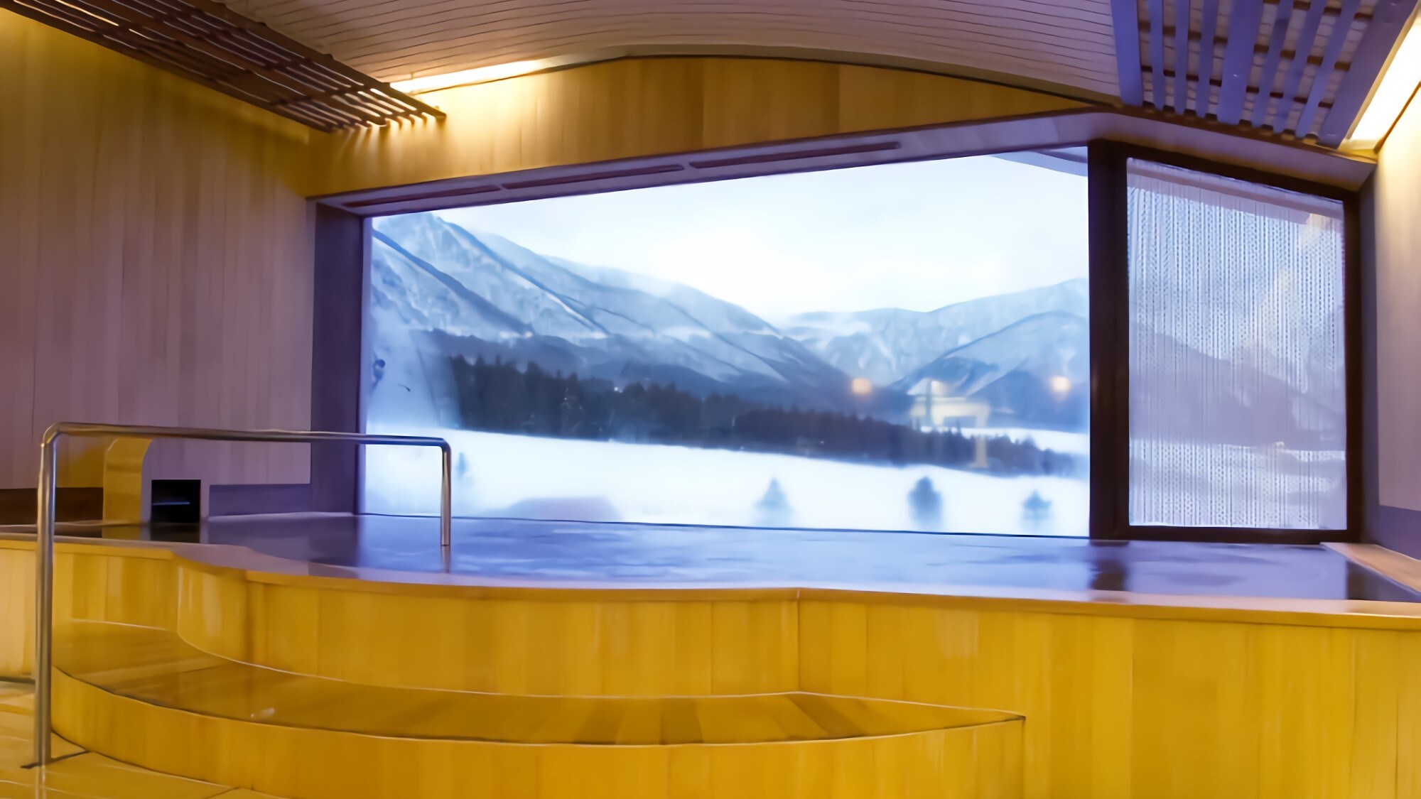 Mt. Kamuro in winter from the men's large bath