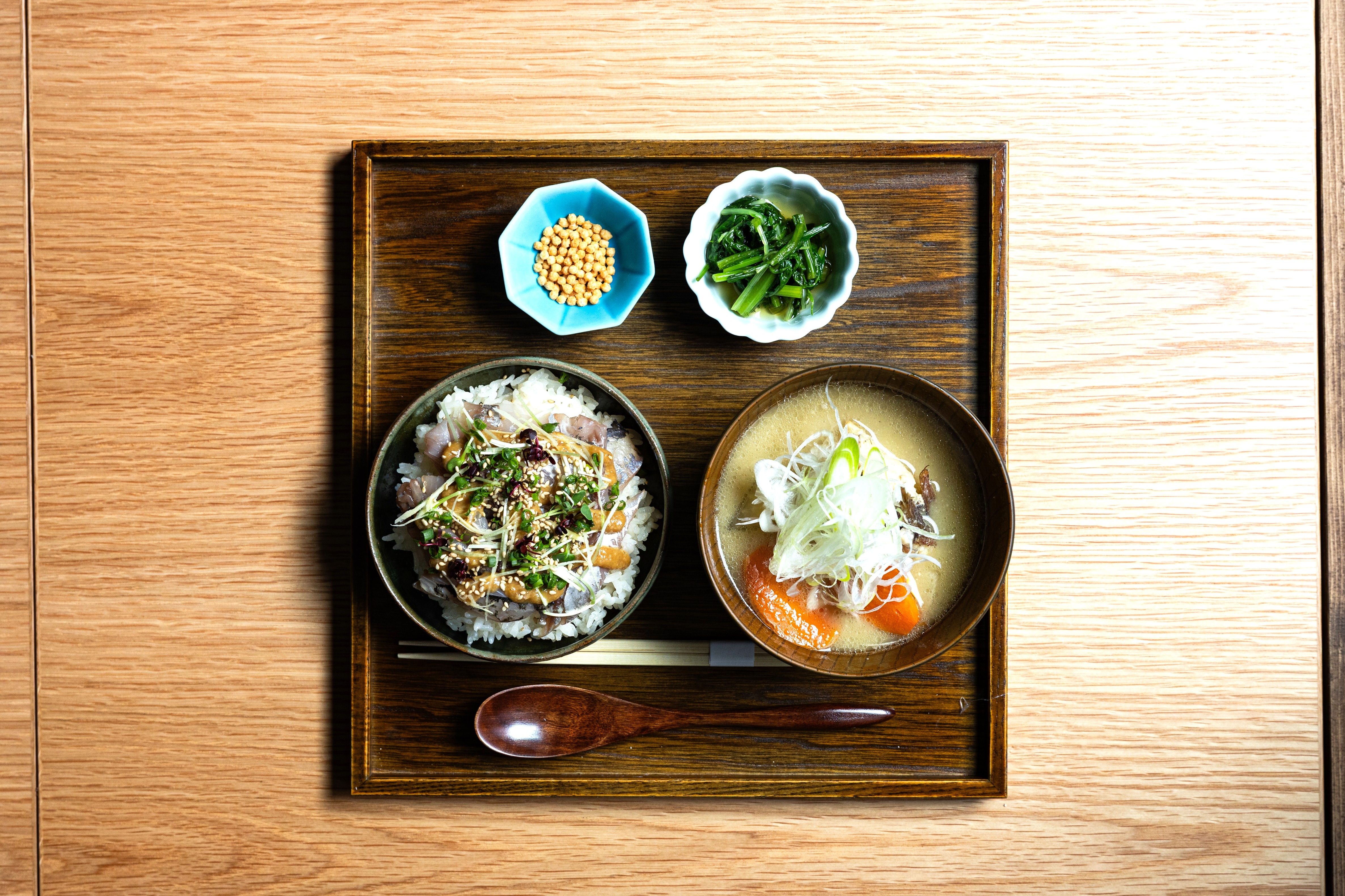 Ajidon (horse mackerel rice bowl)