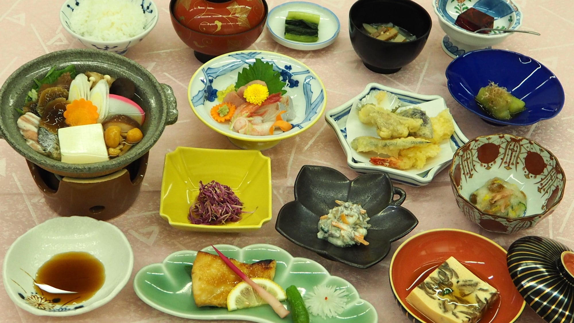 【저녁 식사】계절 바꾸어 야마사토 요리(일례)