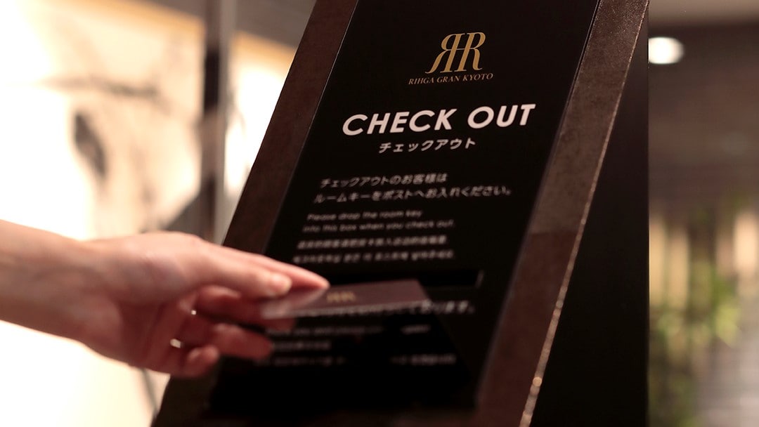 Smart check-out just by inserting the room key