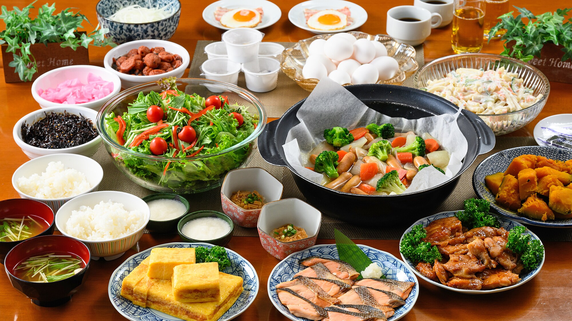 [อาหารเช้า] มีอาหารพิเศษของมิยางิให้ทานด้วยนะ! อาหารเช้ายอดนิยมที่มีราคาคุ้มค่าซึ่งทำจากวัตถุดิบในท้องถิ่น