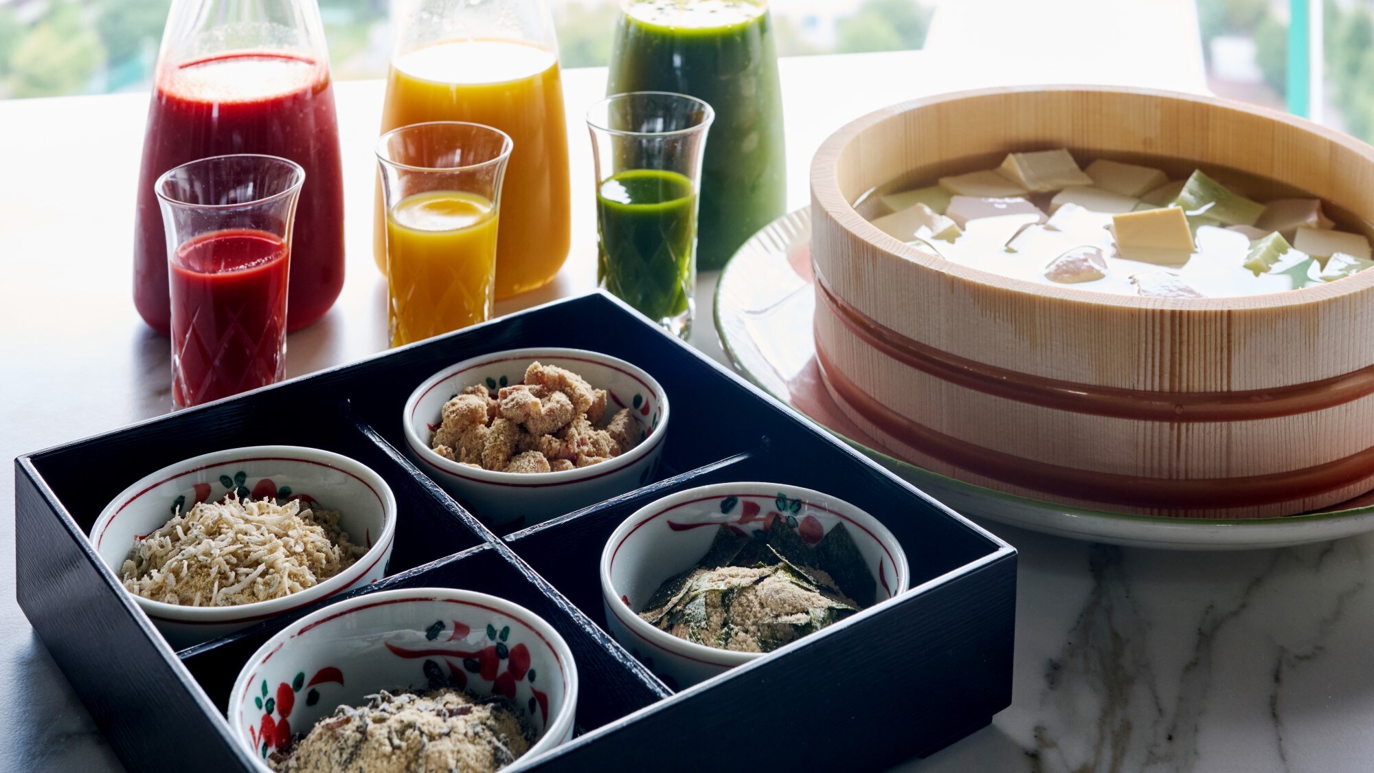 【Espacio楼层专属休息室】早餐菜单融合了发酵食品，以“健康养生”为主题。