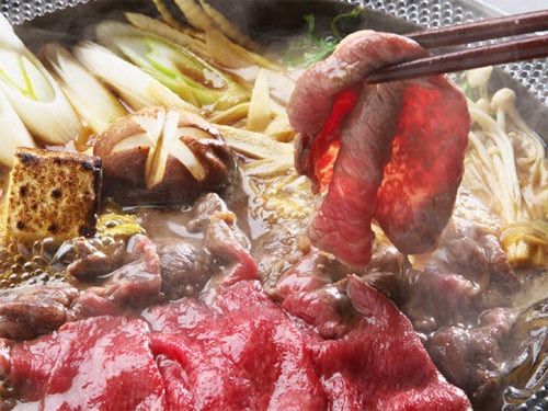 Sukiyaki using Yonezawa beef