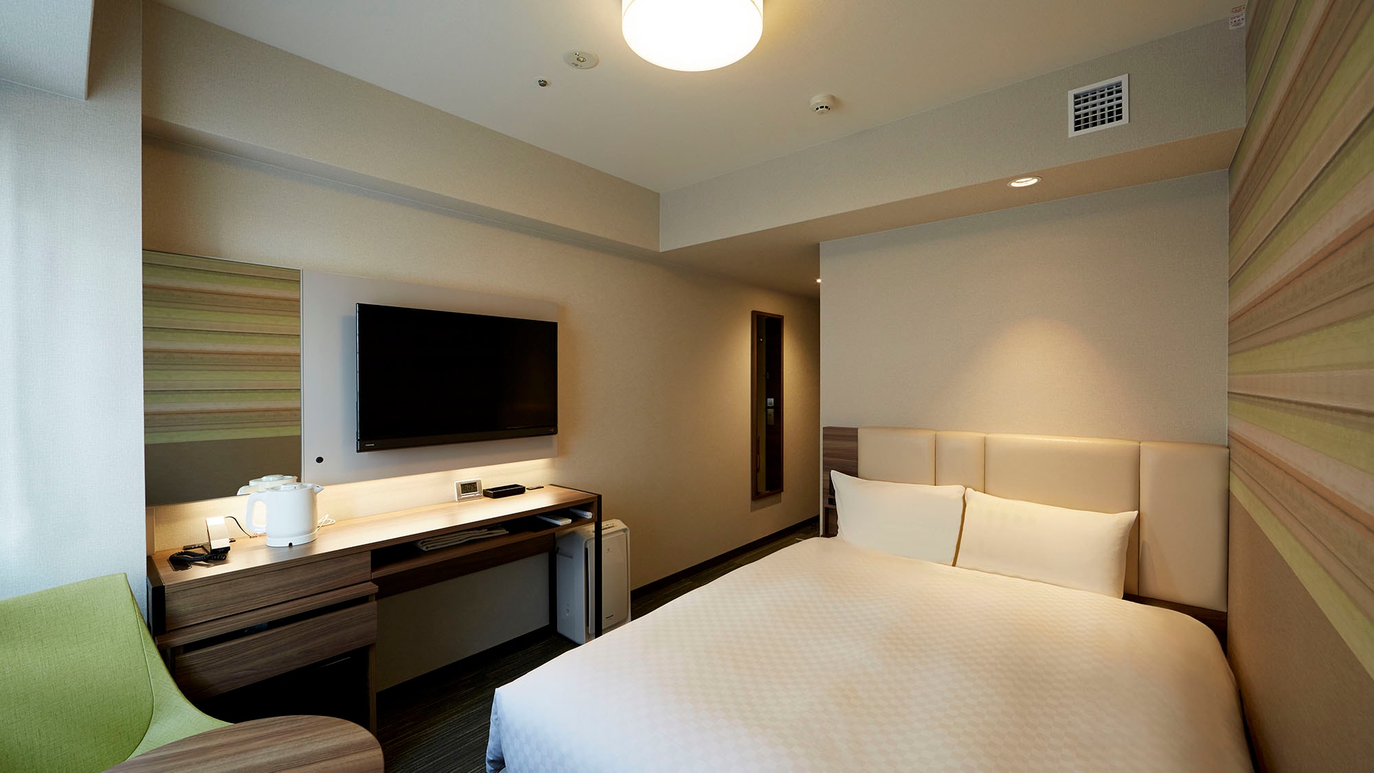 ■雙人間：16.1㎡・150cm×195cm（席夢思制）。