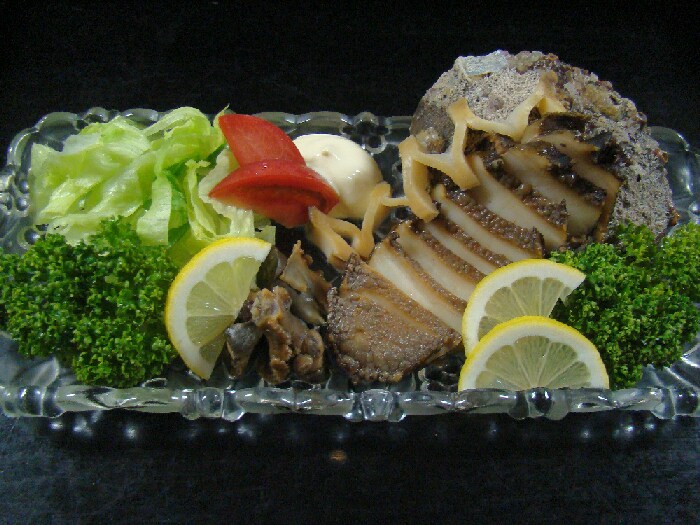 Mega Boshu Abalone "Red" steamed with sake