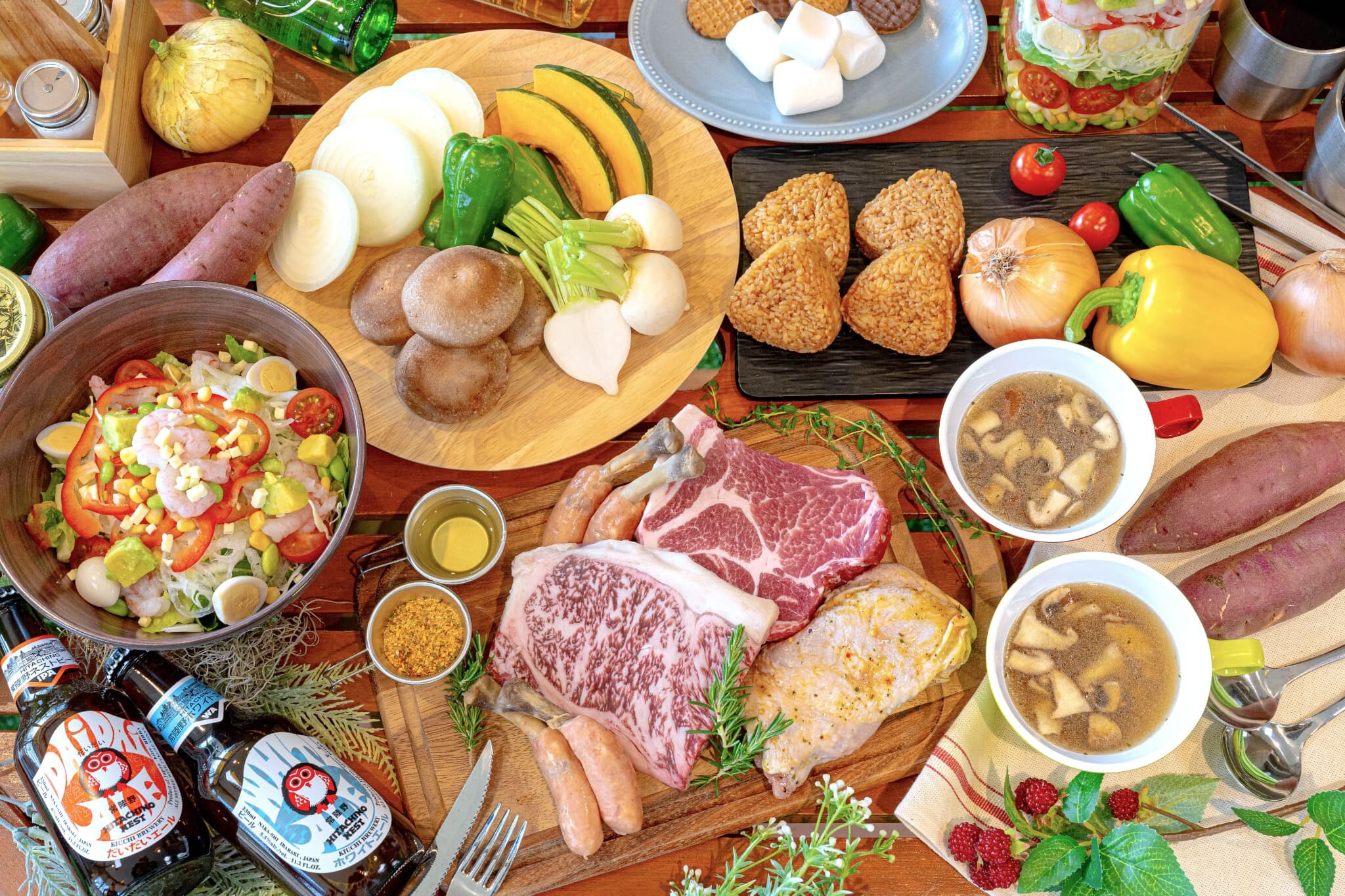 BBQ dinner course for hotel guests