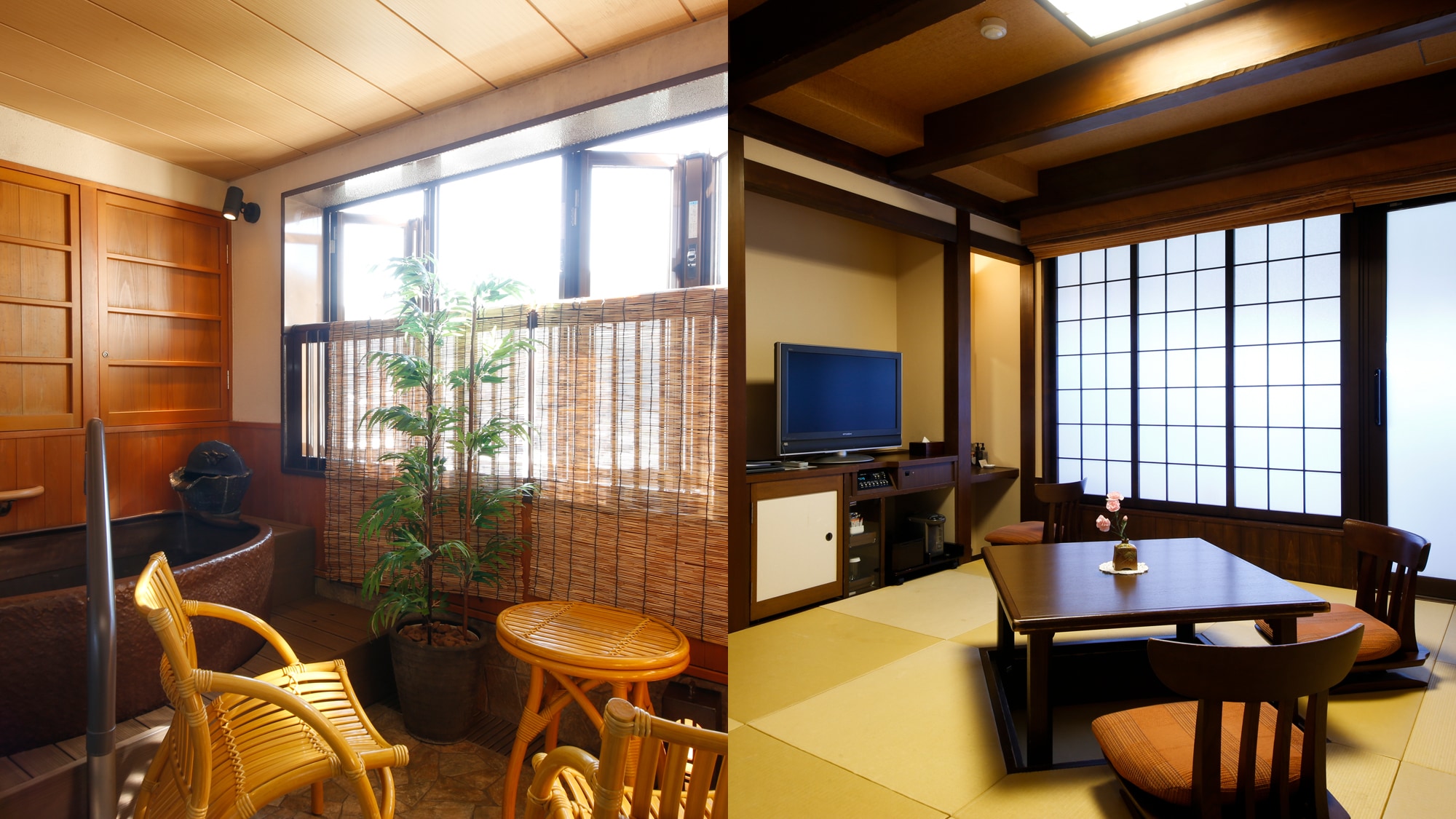 Japanese-style room with open-air bath