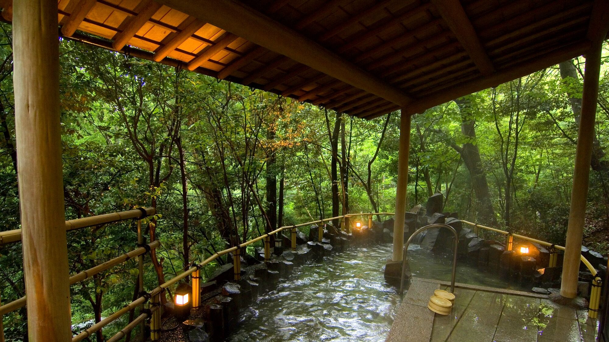[Men's open-air bath (iris)]