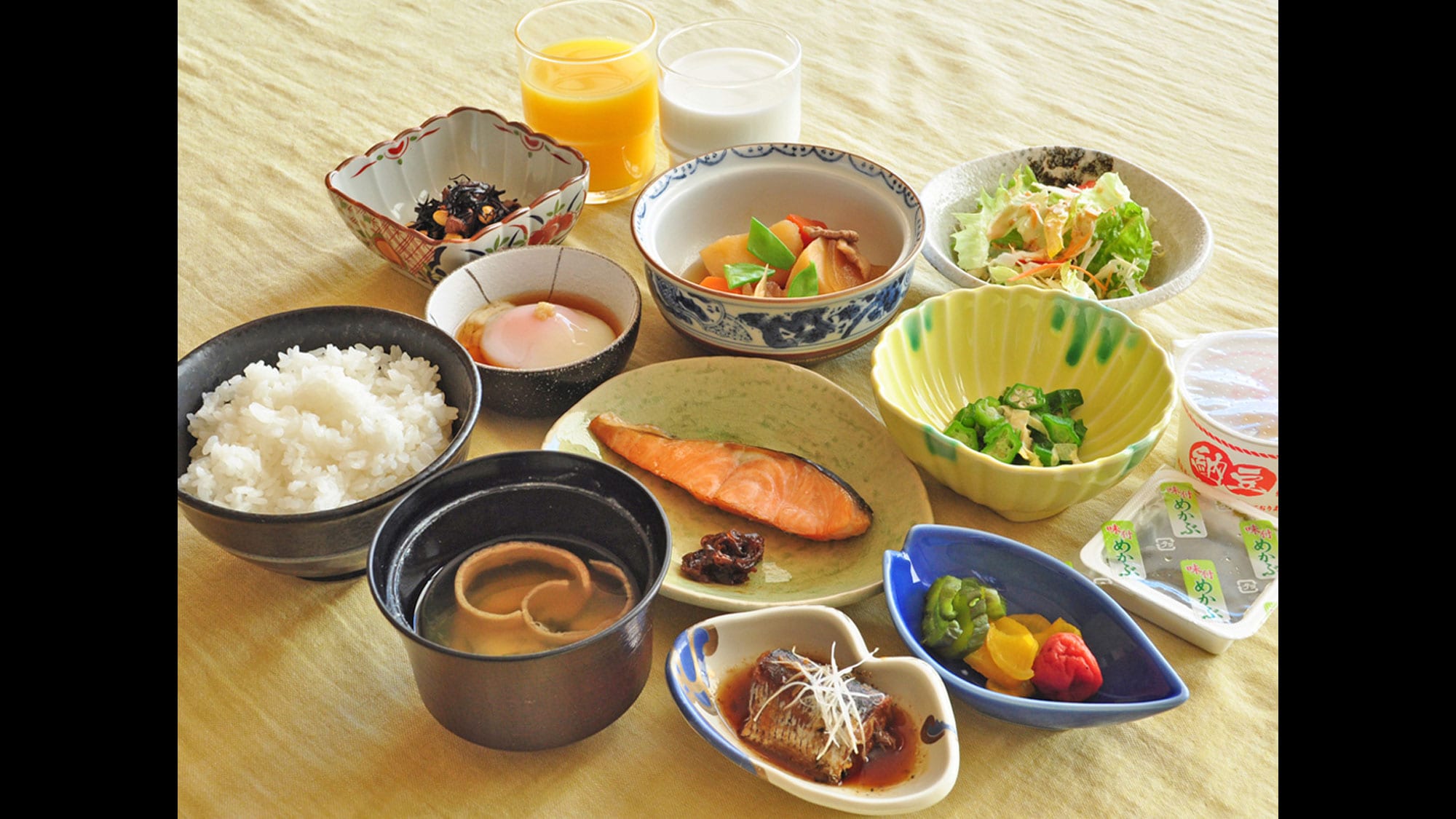 【早餐】日式餐点示例 ※根据预约情况，将提供其中一种选择（无法选择）