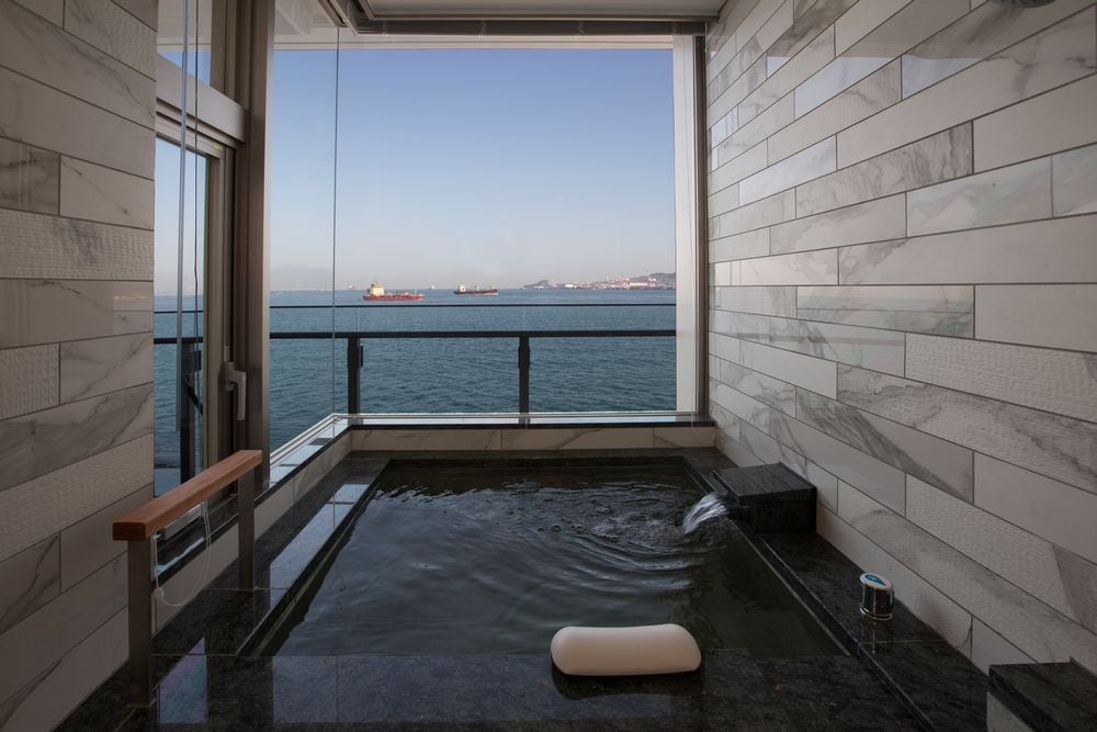 Hot spring observation bath