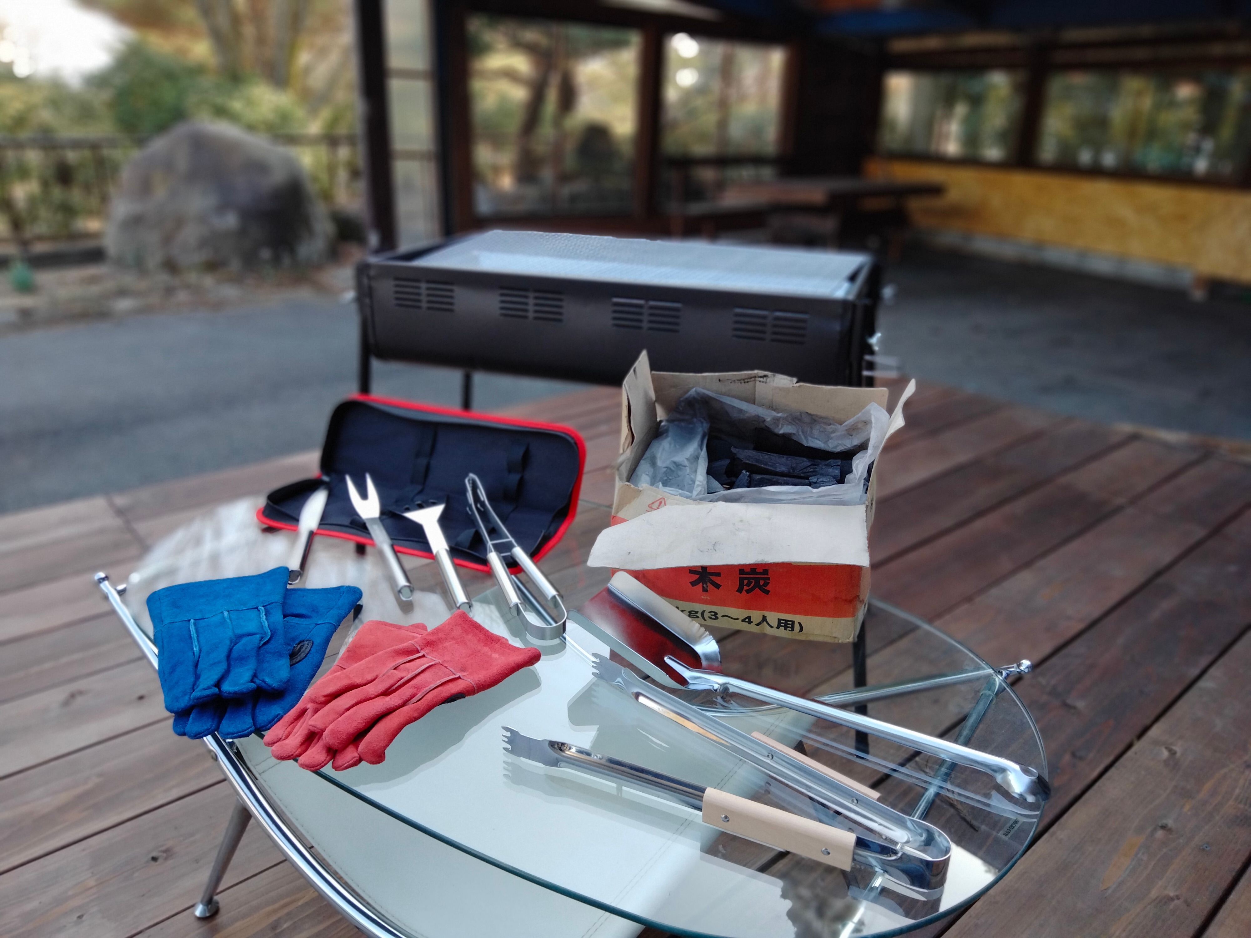 Rental set contents for BBQ set plan