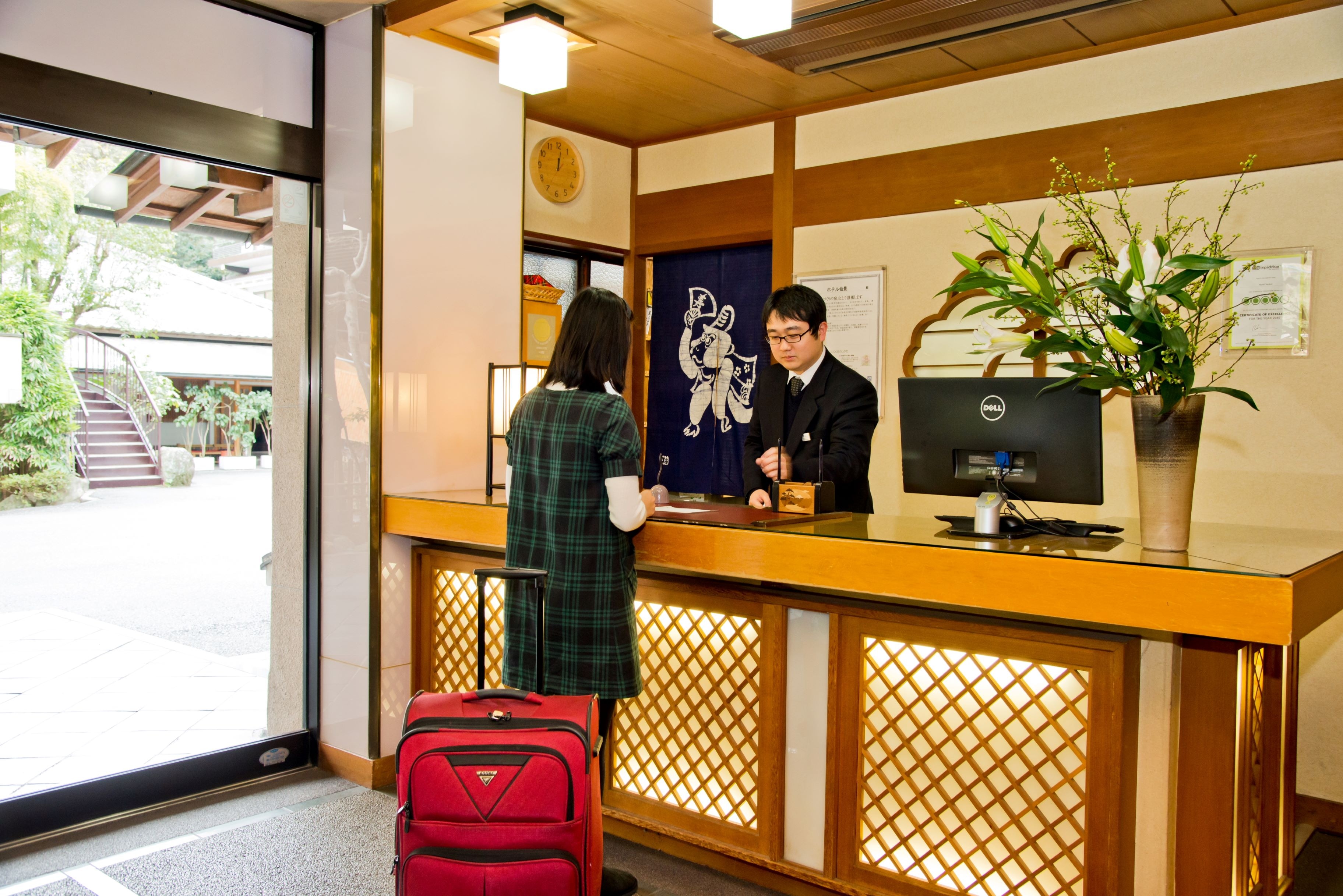 Check-in is at the Senkei front desk.