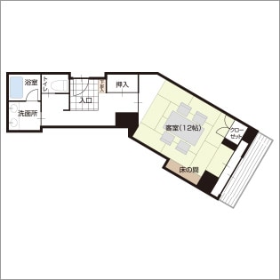 Floor plan on the upper floors of Tamayura