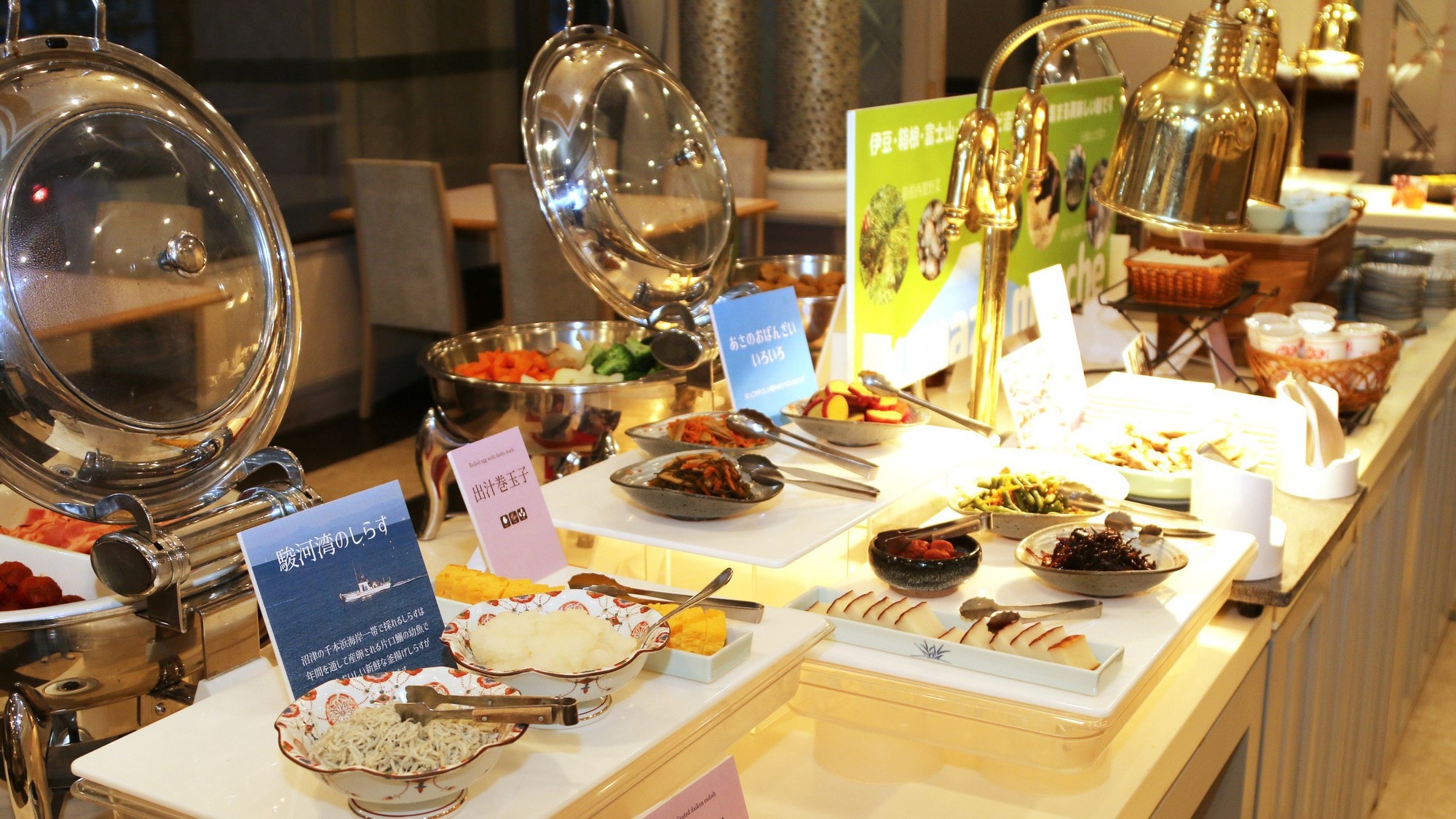 Breakfast buffet Japanese dishes unique to Numazu