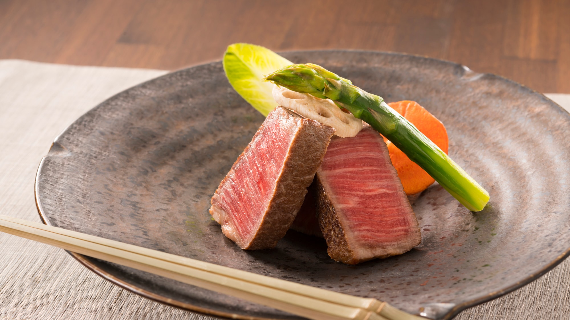 Specially selected Japanese black beef steak