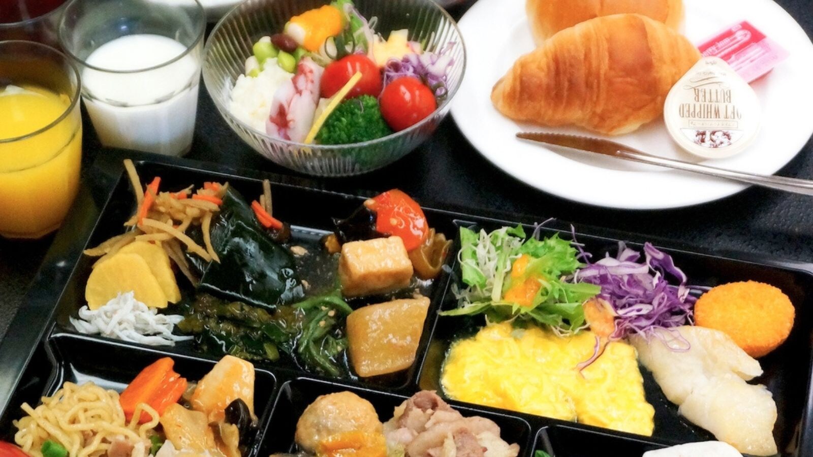 Breakfast buffet: An example of the menu