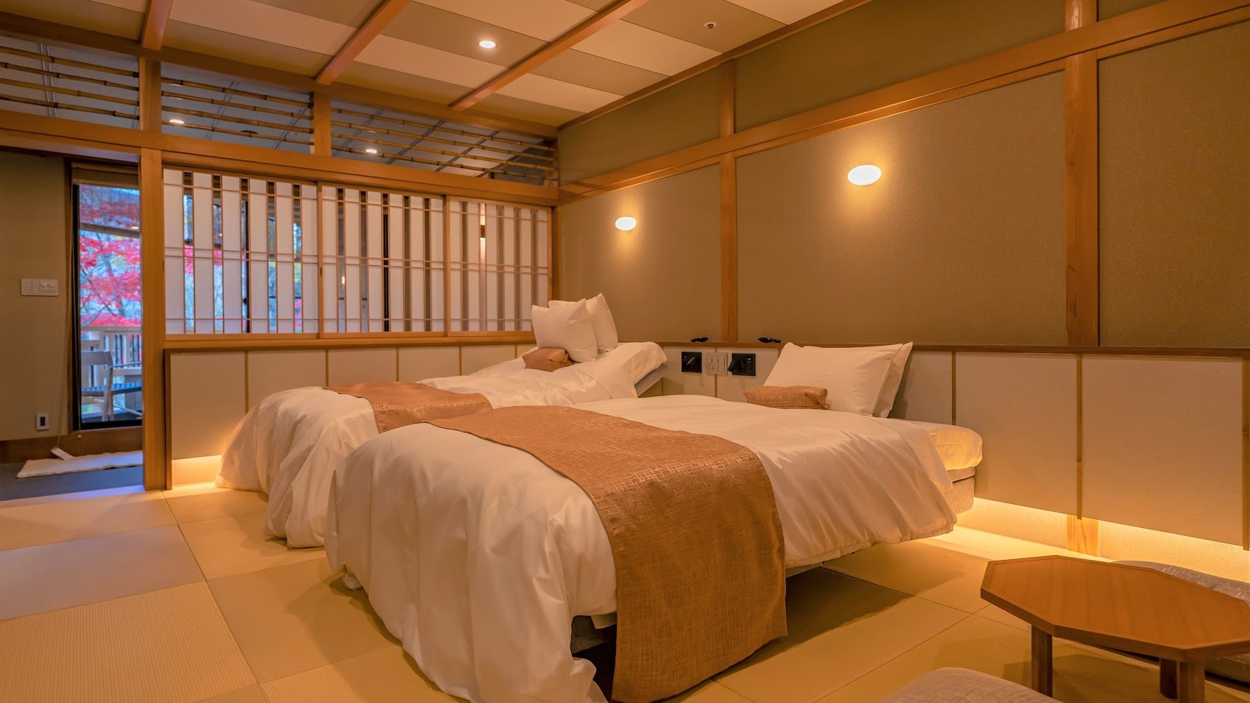 Guest room with open-air bath Twin room (inside room)