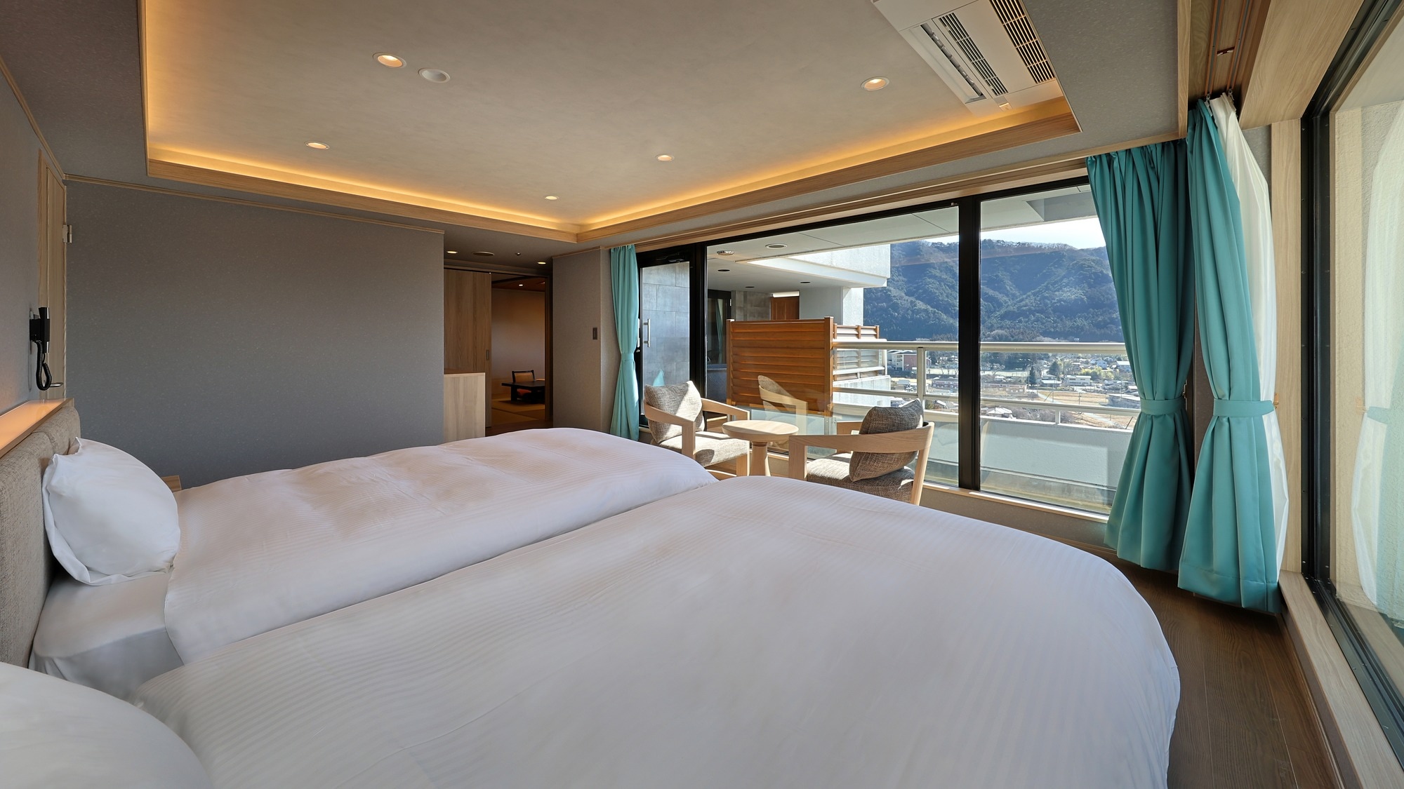 [Kamar bergaya Jepang-Barat] Kamar tamu lantai 13 dengan pemandian terbuka (bebas rokok)