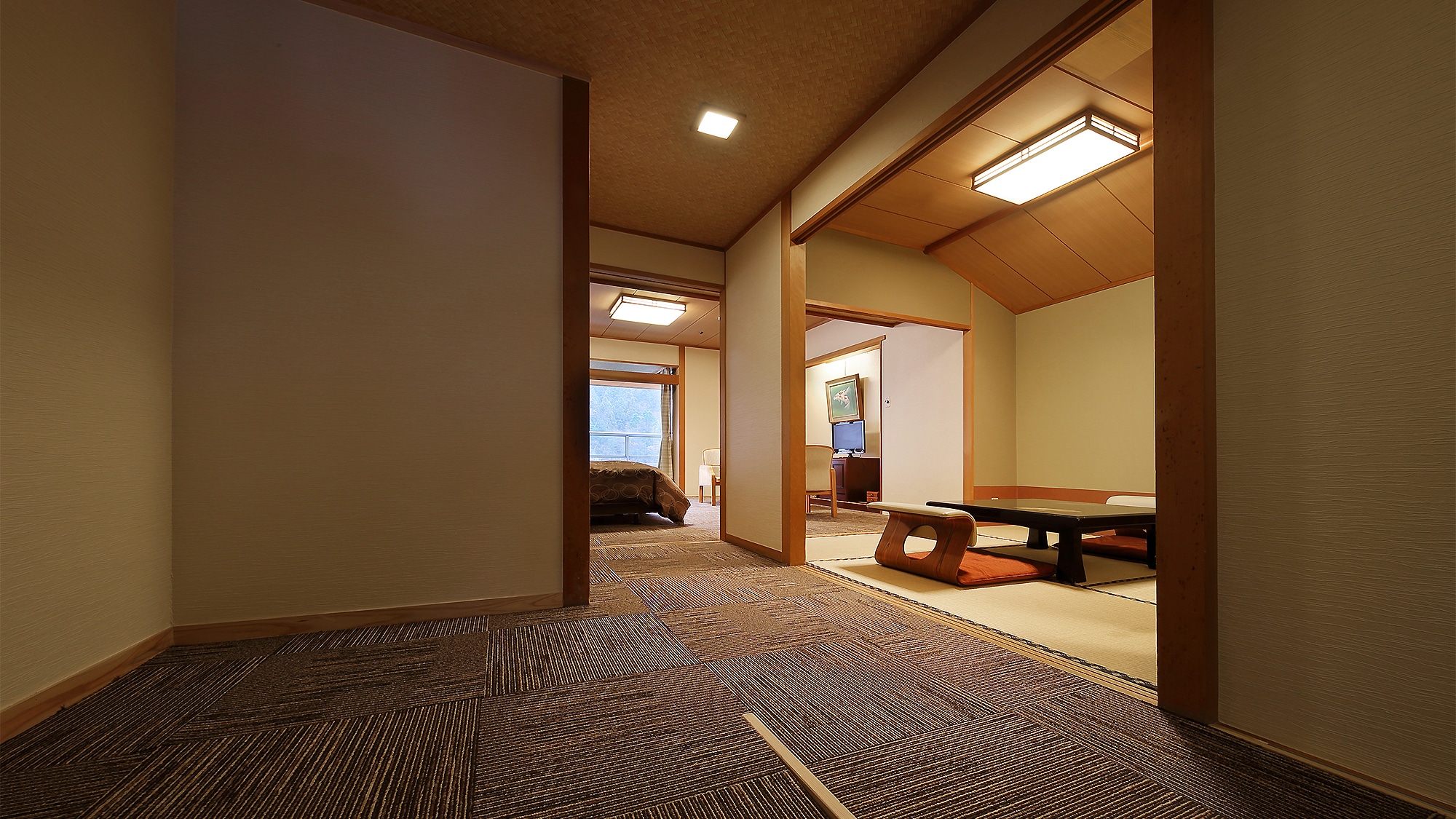 [Japanese-Western style room] Barrier-free type room [Non-smoking]