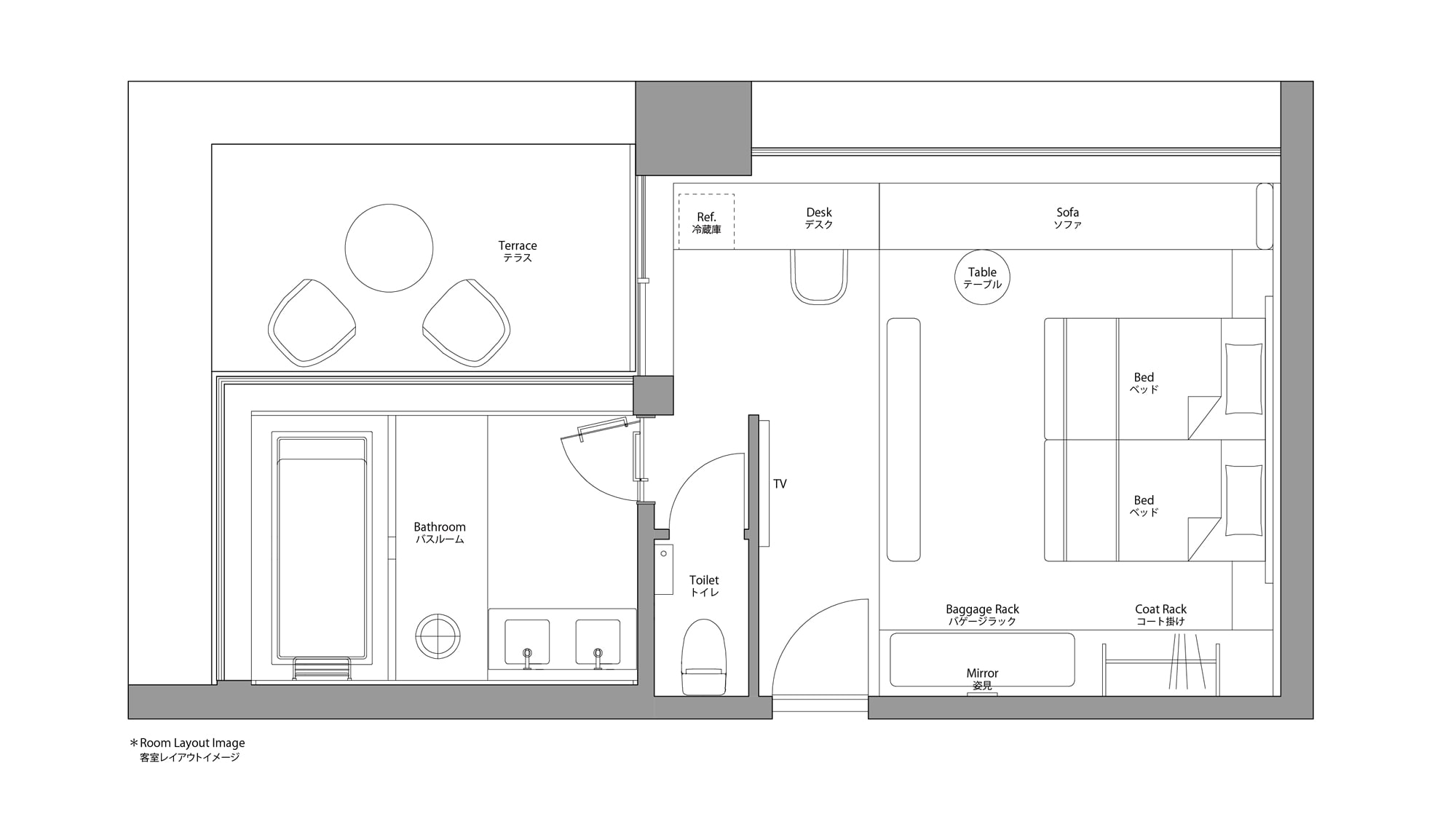 terrace room floor plan