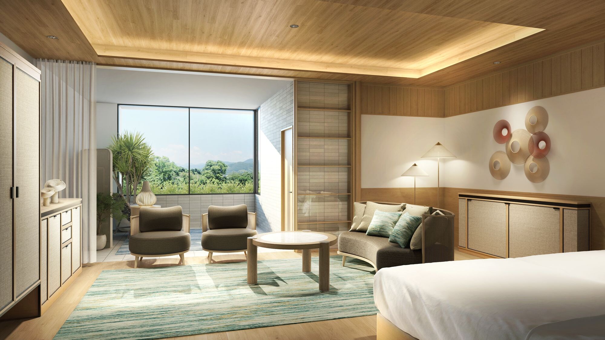 [With semi-open-air hot spring bath] Premium room / 70 m²