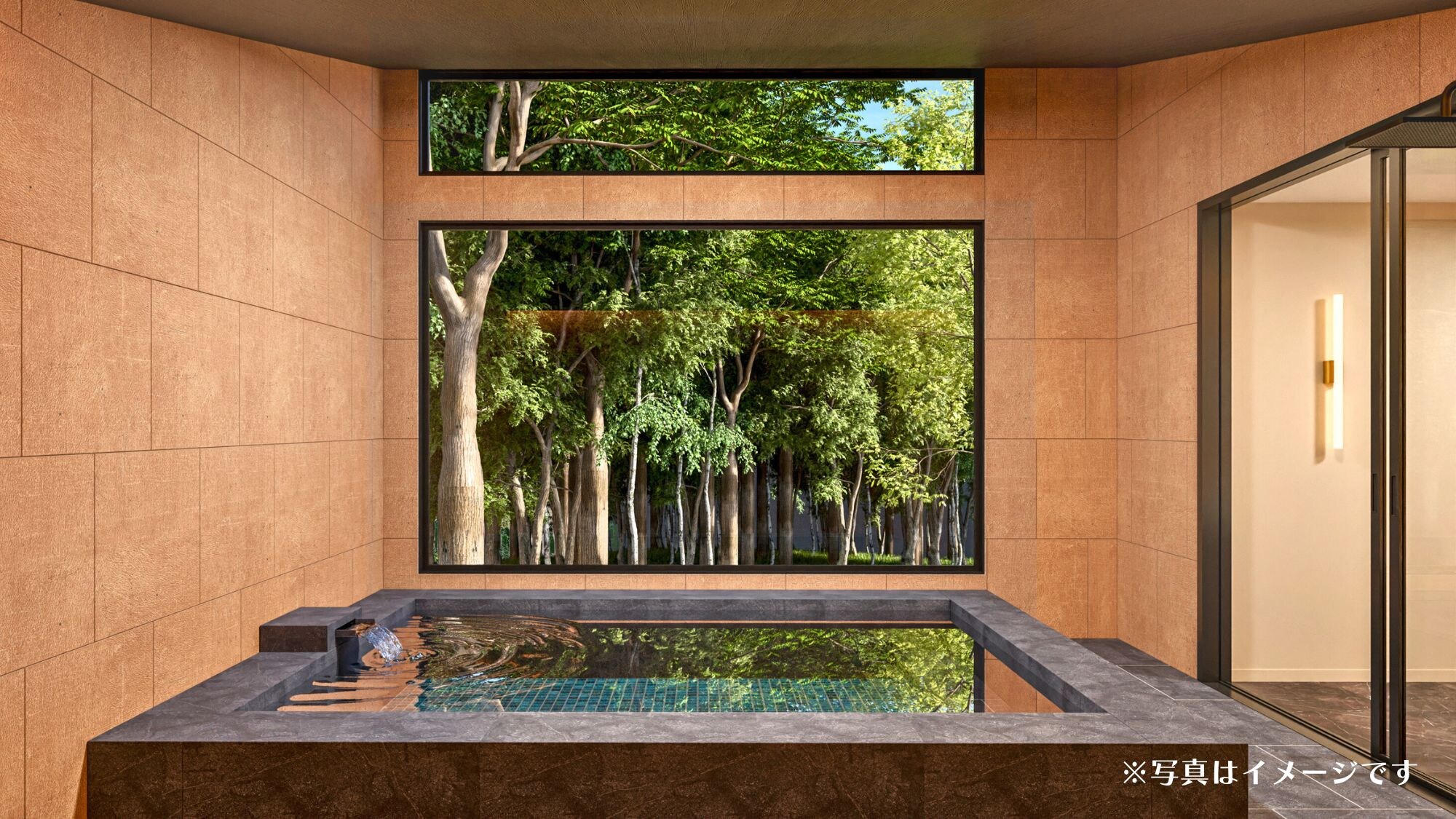 The new Premium Dome 8m bath with large windows is open 24 hours a day