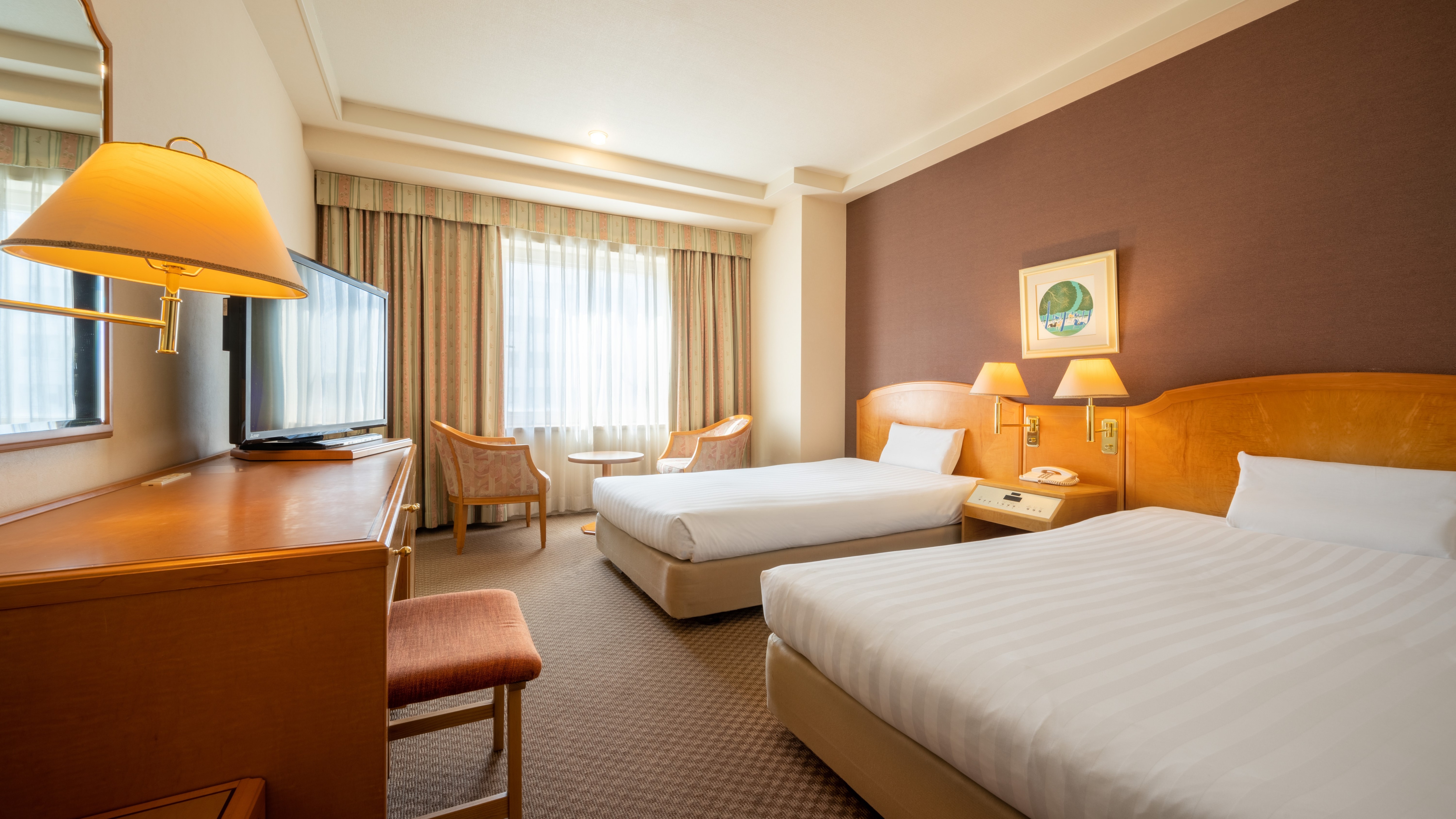 Twin (ukuran 23.2-28.3㎡, lebar tempat tidur 120x200cm)