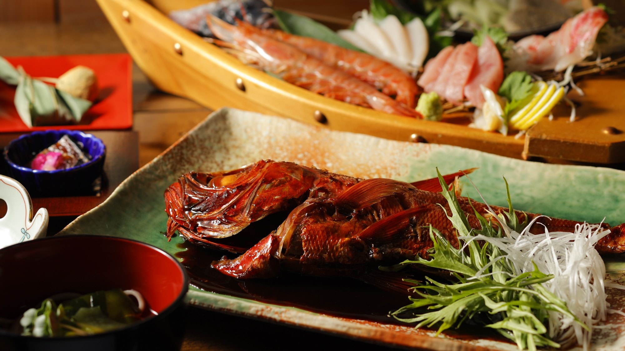 [Dinner] Extra large! Whole boiled golden-eyed snapper plan