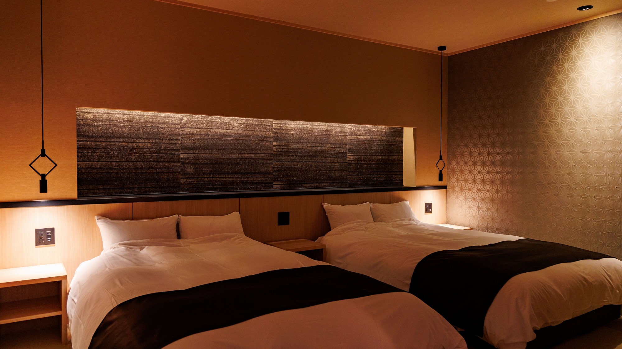 ■ [Special room with semi-open-air bath, Asuka] Japanese modern twin