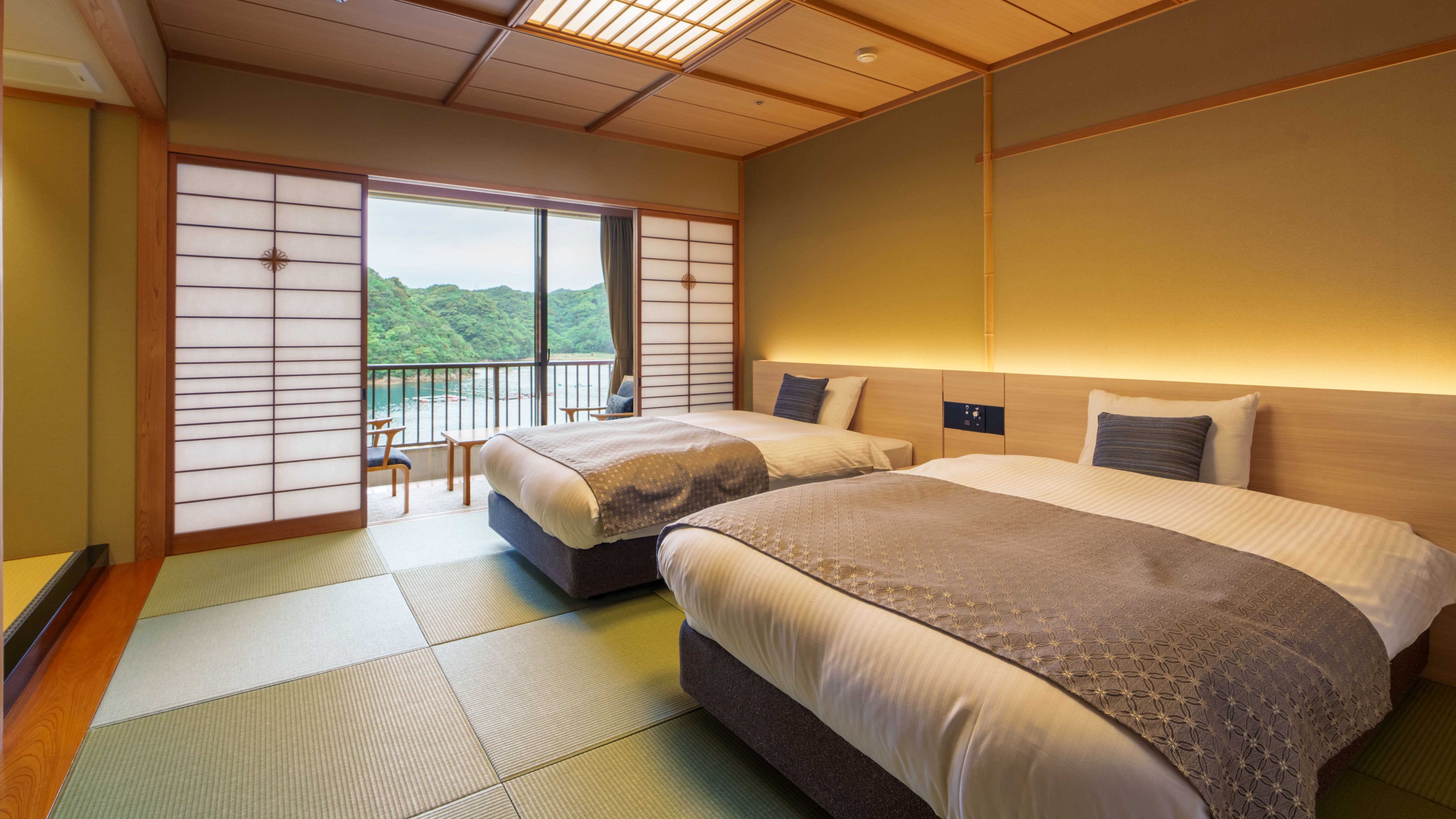 [Chomontei] Japanese-style room with twin beds/Ocean view