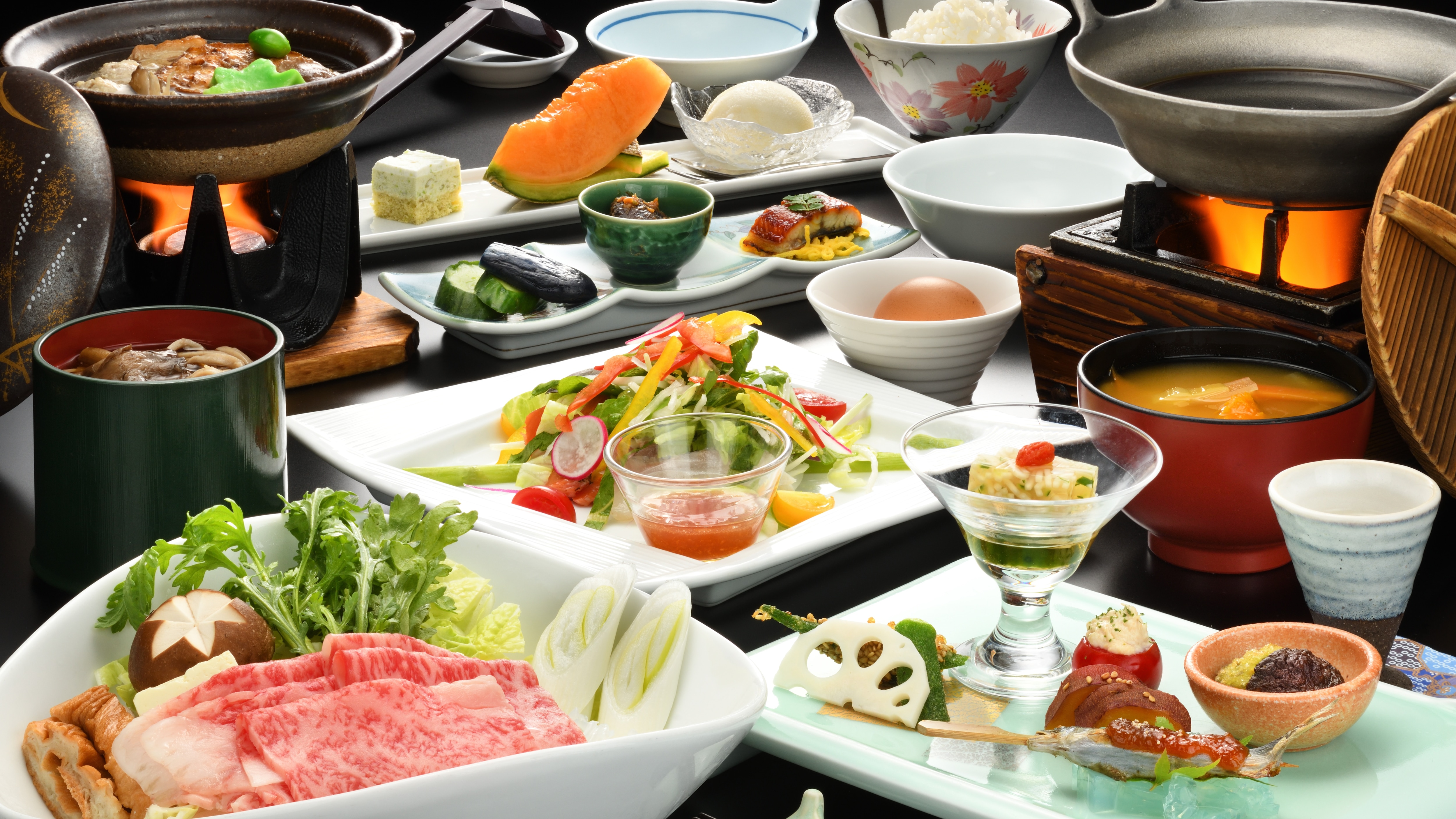[Supper example] Yamagata beef sukiyaki set * Image