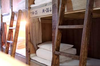 3rd floor dormitory room, women only, bunk beds