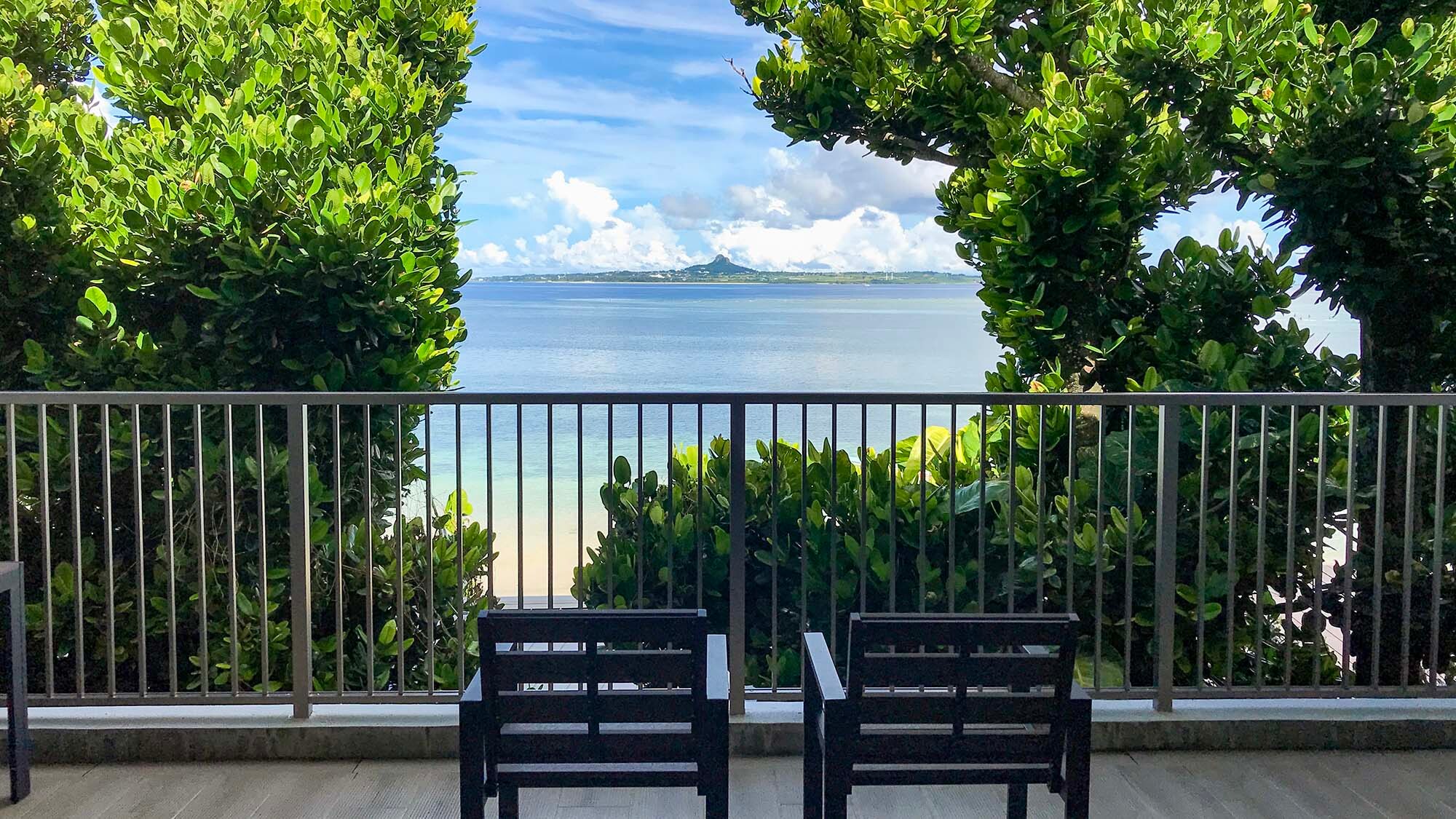 You can enjoy a relaxing view of the ocean from the balcony of your room.