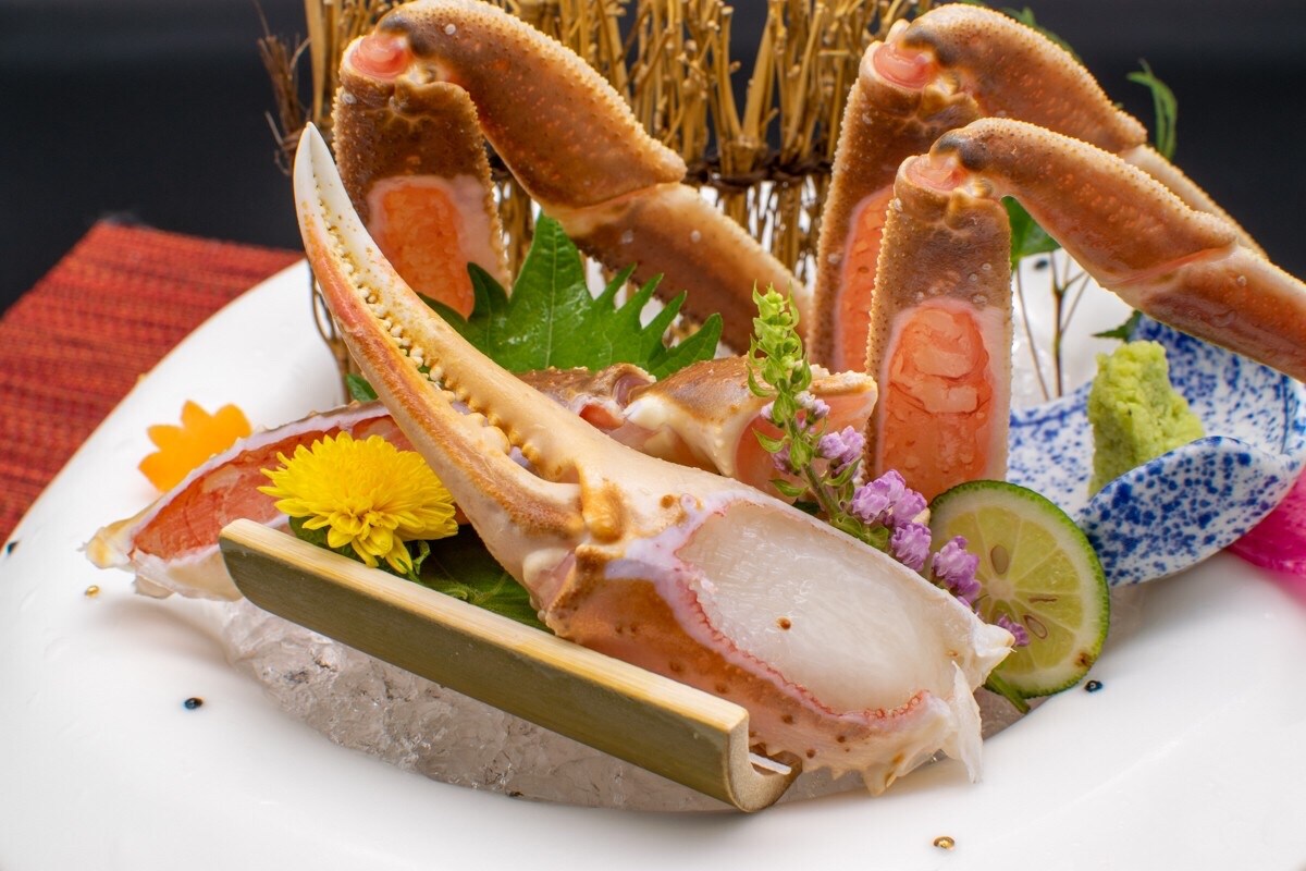Crab sashimi