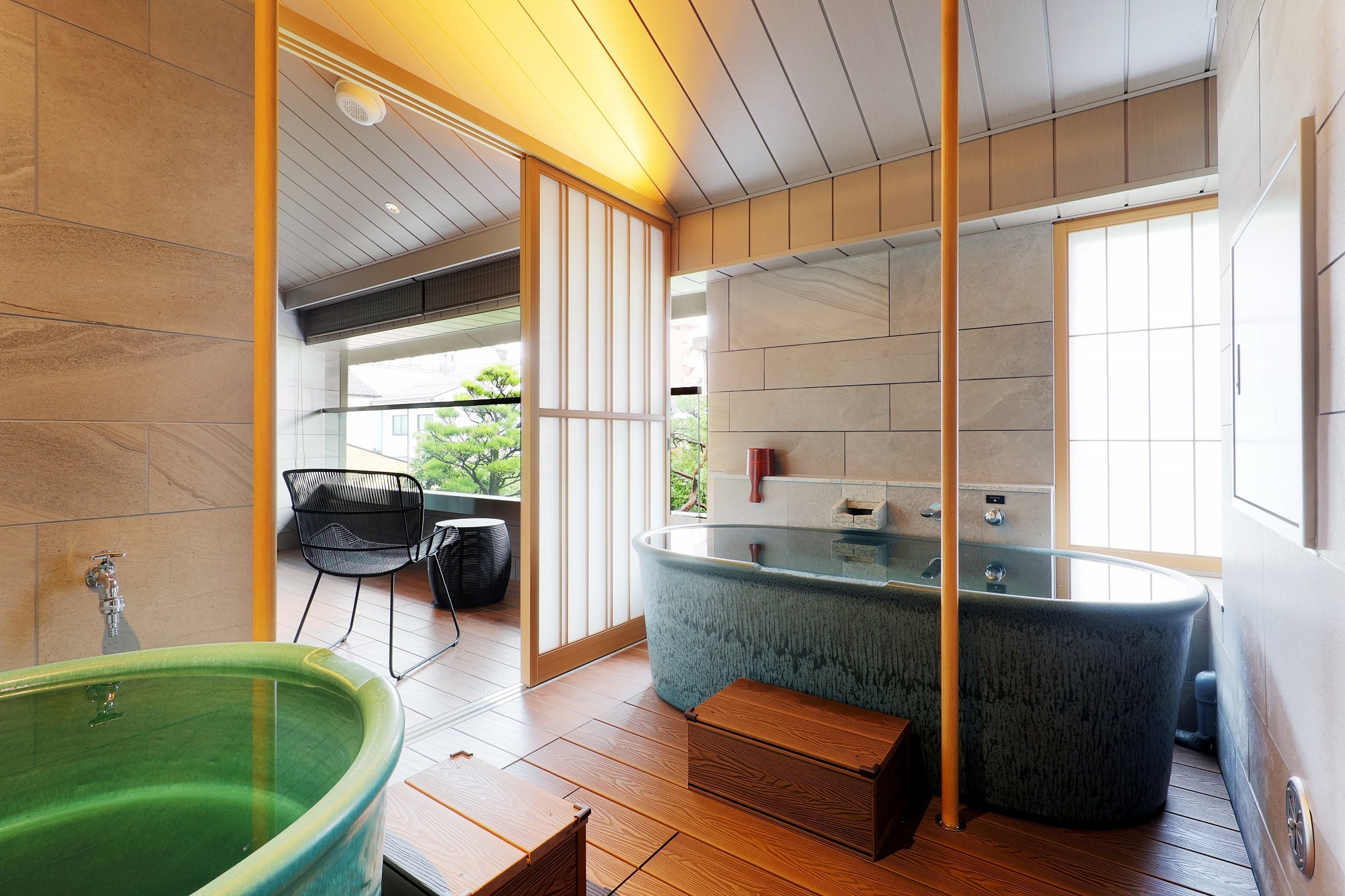 2nd floor sauna, open-air bath, Japanese-Western room with hot spring "Sousous" open-air bath and cold bath