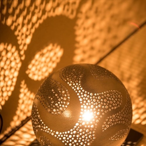 A subtle display of ceramic lanterns by local ceramic artists