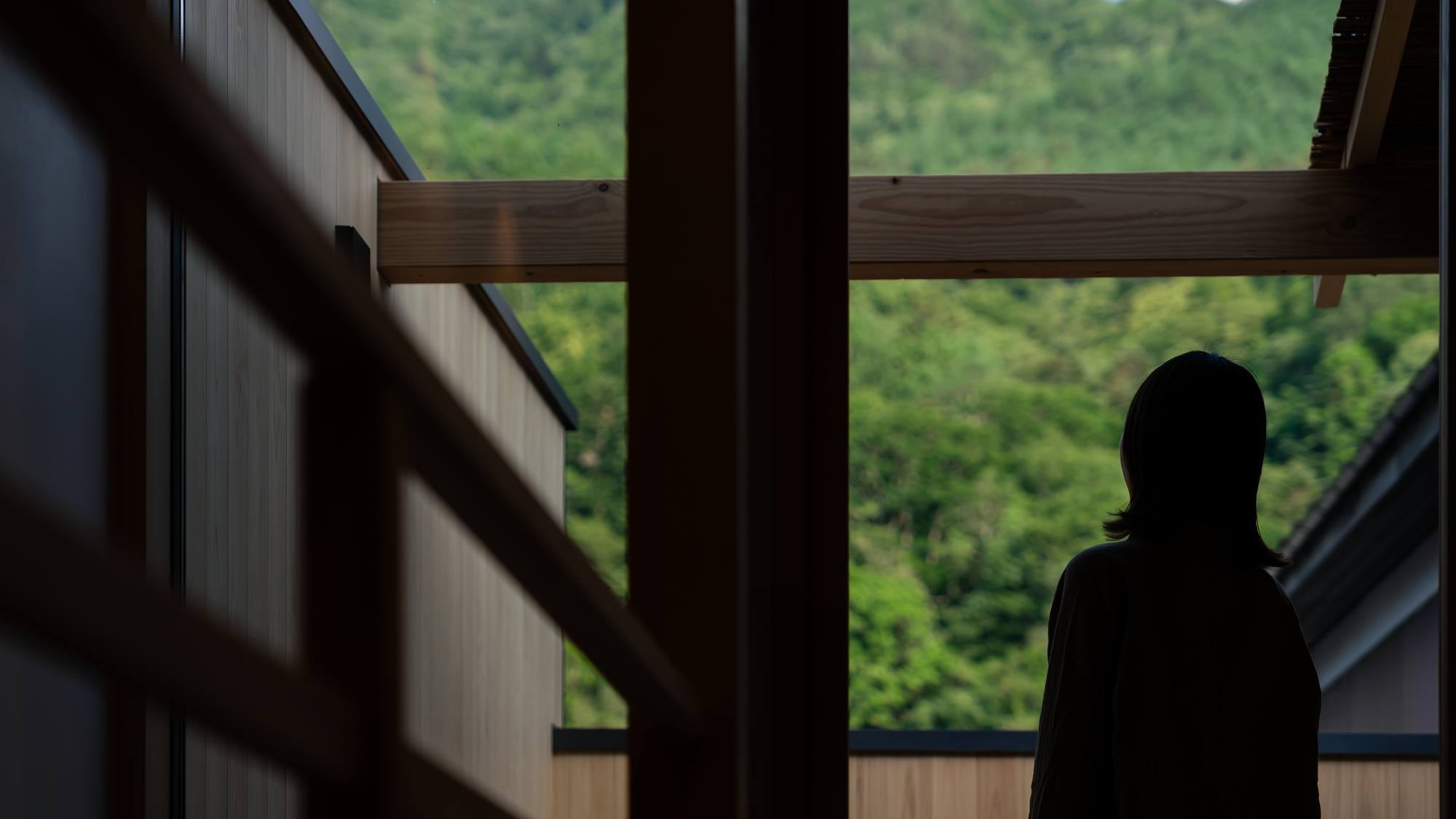 [Annex Shimamoya] Hyakujusan / Halle space on the second floor of the front / With a semi-open-air bath