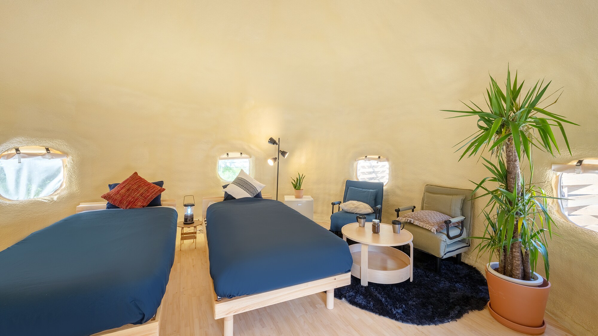 [Glamping Dome] A calm interior that heals fatigue.