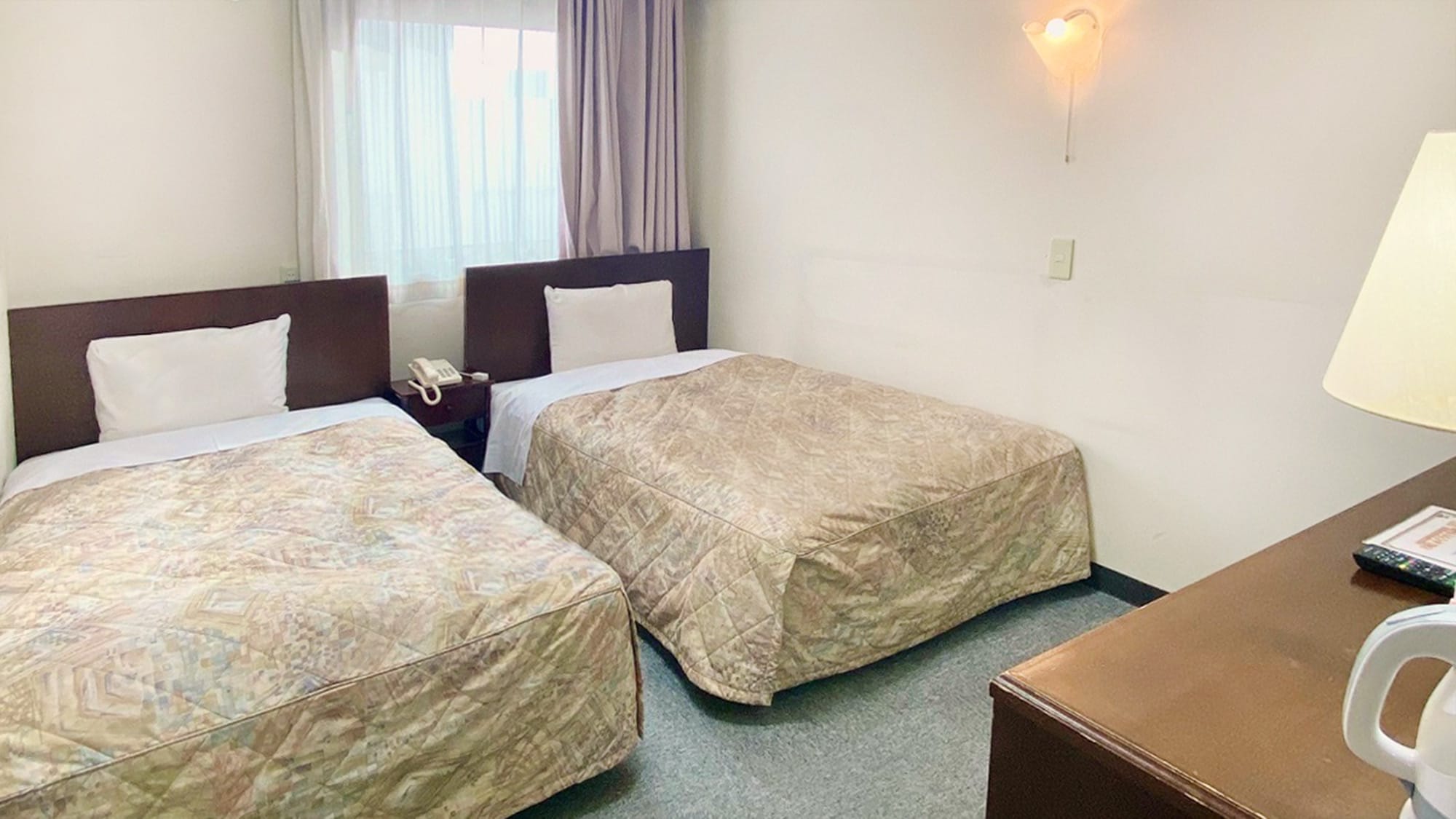 ★雙床房★兩張110厘米寬的床，非常適合觀光旅遊♪