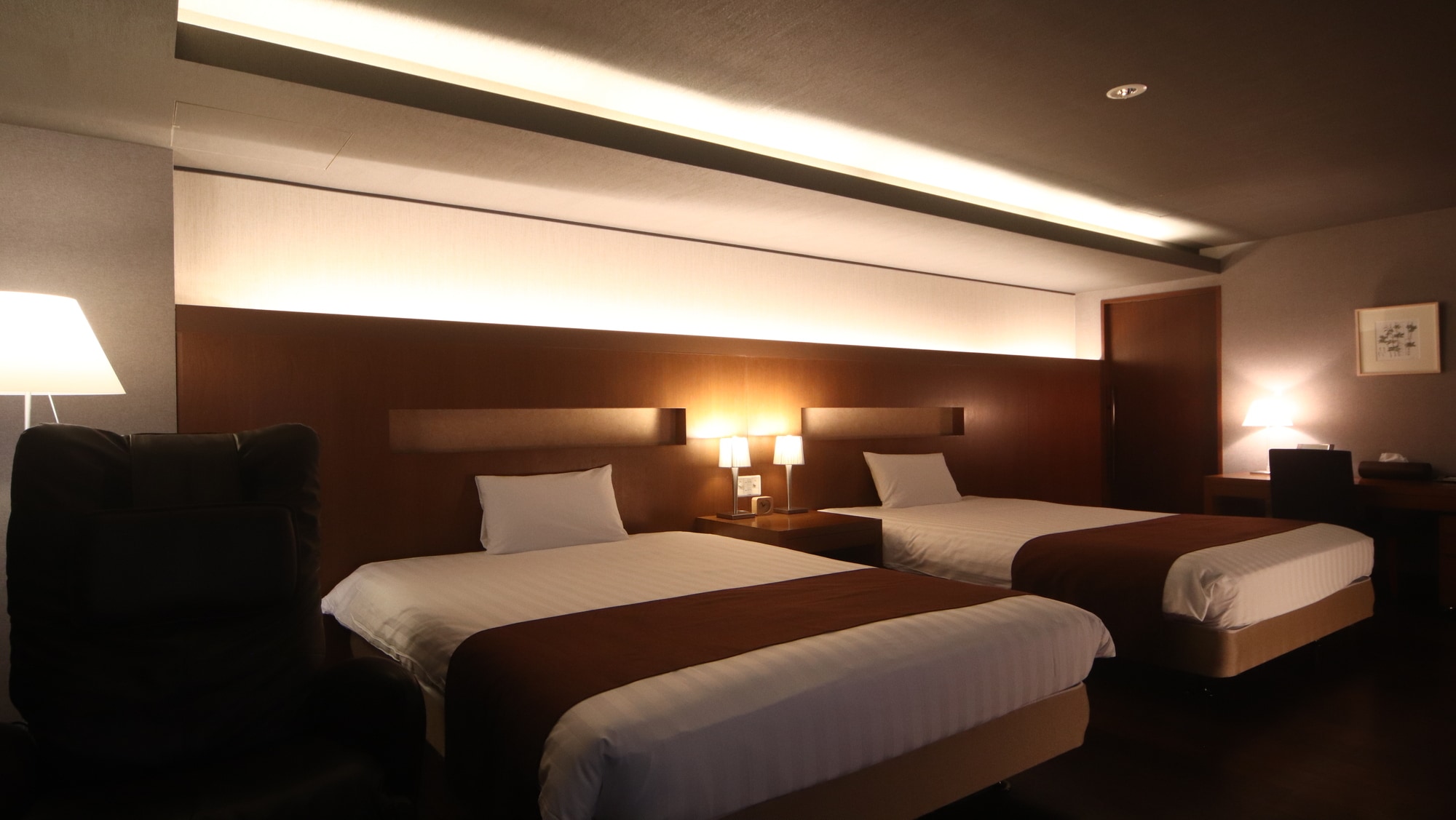 [Suite room 100㎡ with free-flowing hot spring] Twin bed