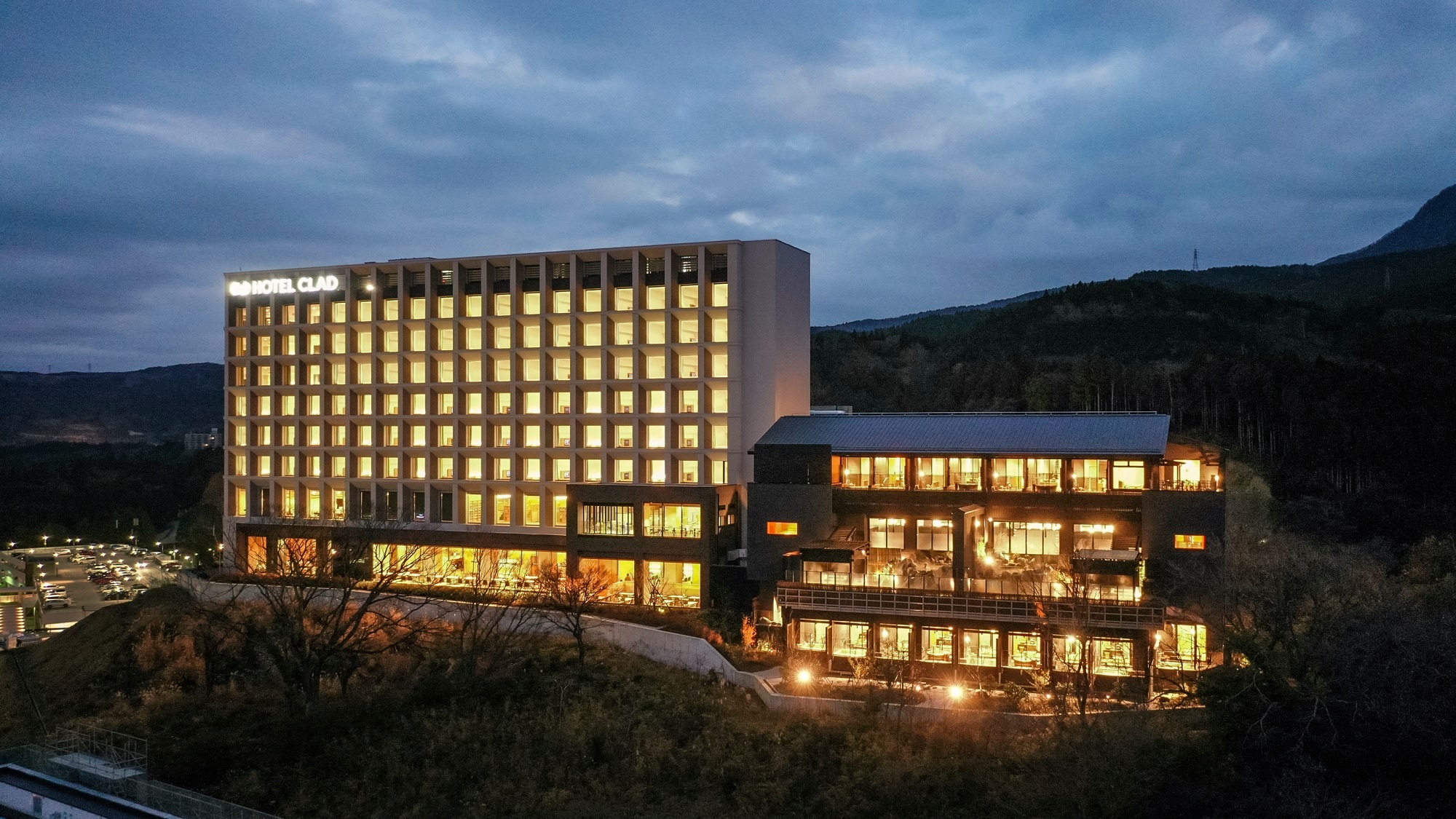 Hotel exterior (night view)
