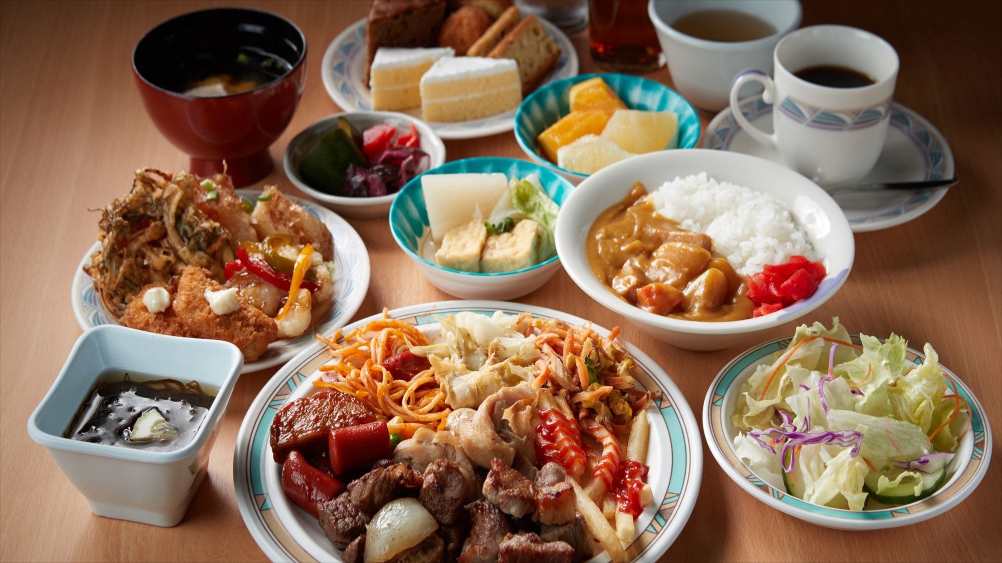 An example of a dinner buffet