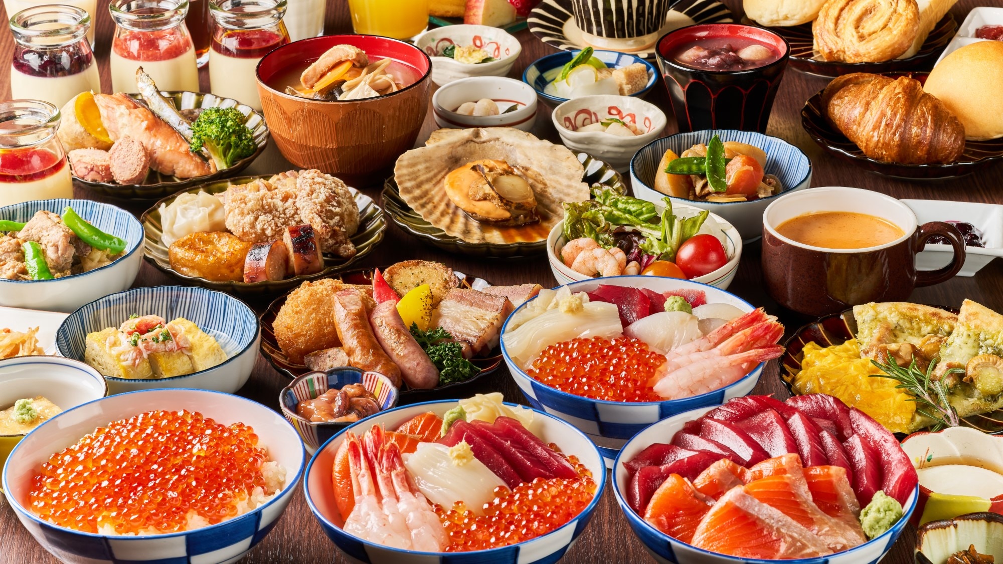[Breakfast] A Japanese and Western buffet with carefully selected ingredients. Enjoy the flavors of La Vista, Hakodate, and Hokkaido.