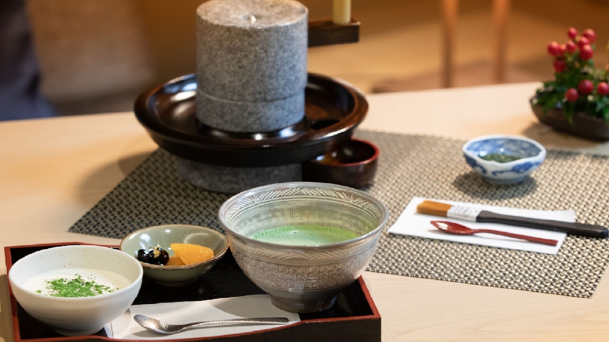 Lounge Ousai matcha original sweets (image)