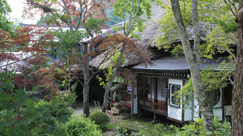 Thatched roof main building