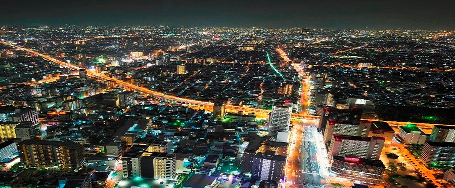 Scenery night view south